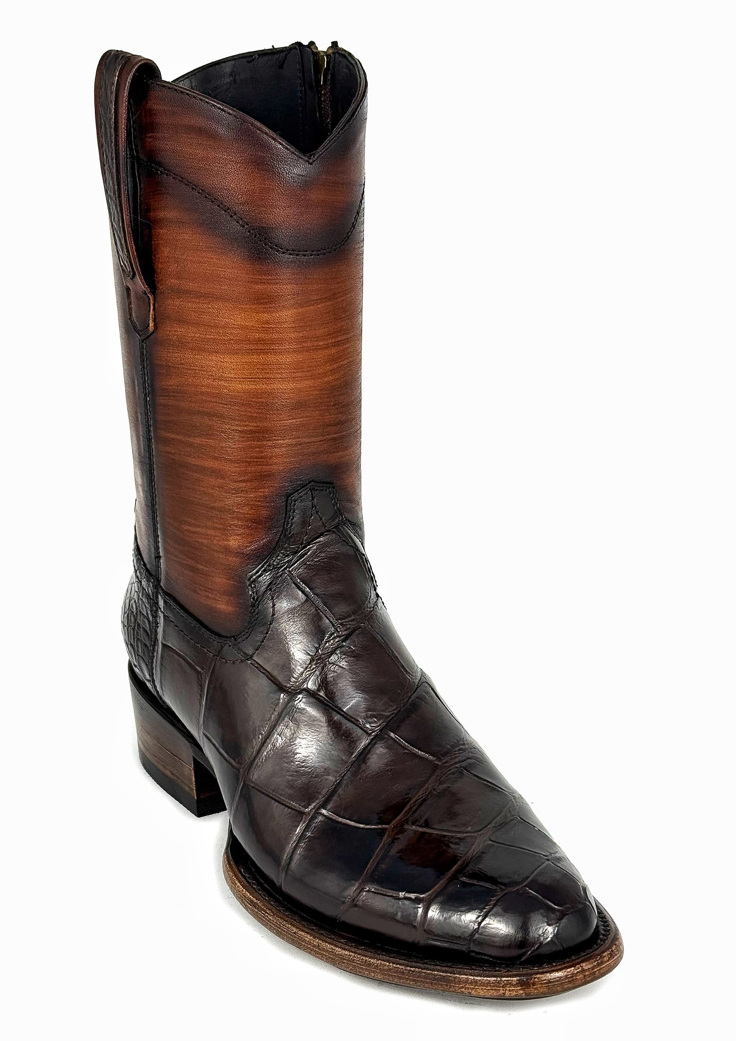 CARLO BROWN PITON BOOTS