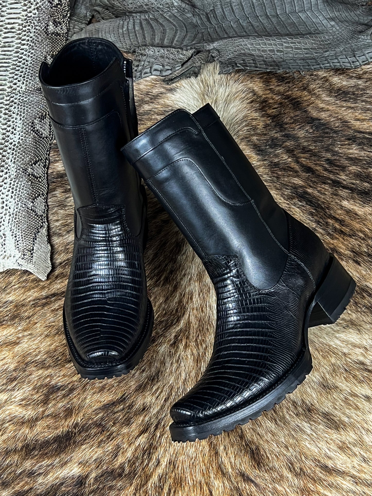 EMMA BROWN LIZARD BOOTS
