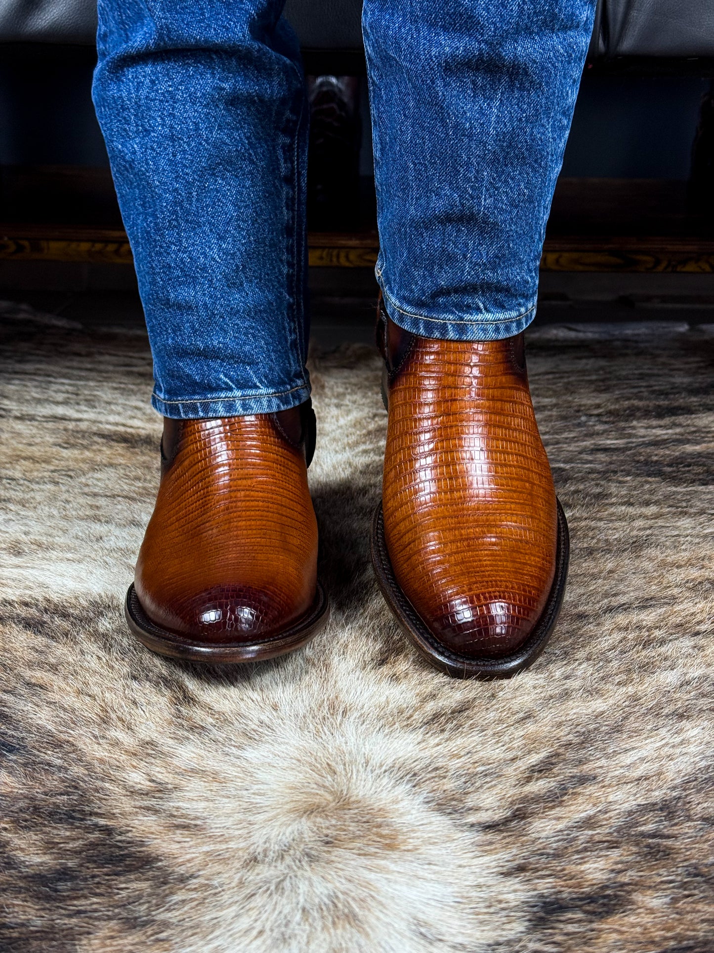 EMMA BROWN LIZARD BOOTS