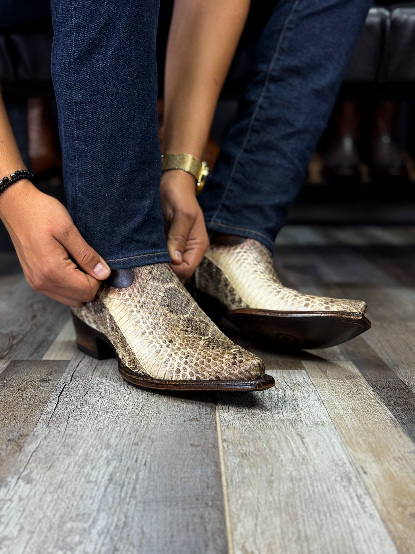 EMMA BROWN PITON BOOTS