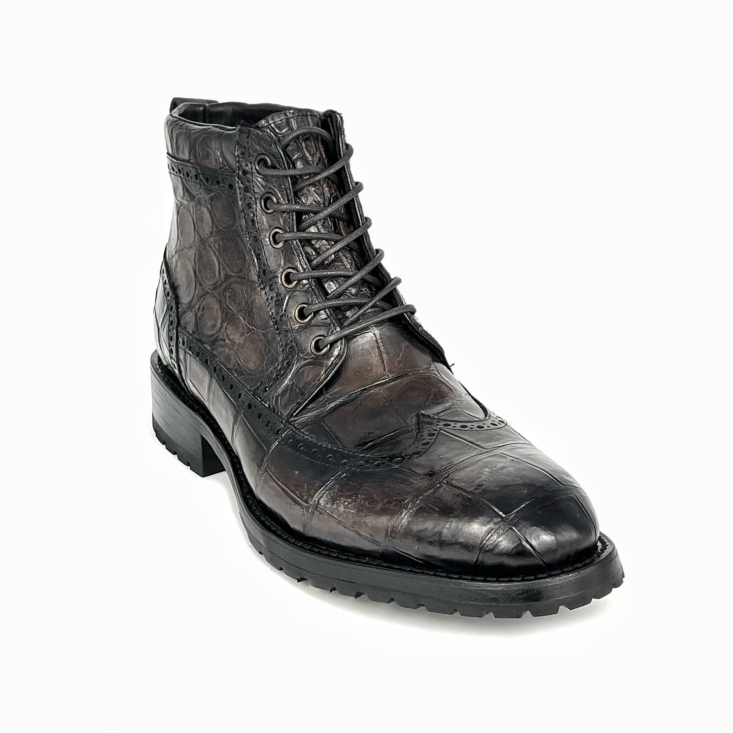 CARLO BROWN PITON BOOTS