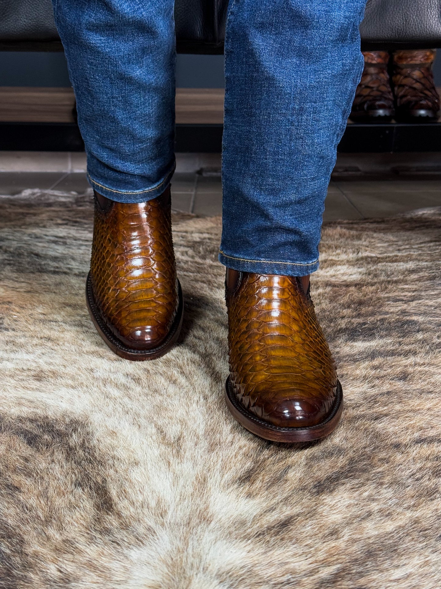 EMMA BROWN PITON BOOTS