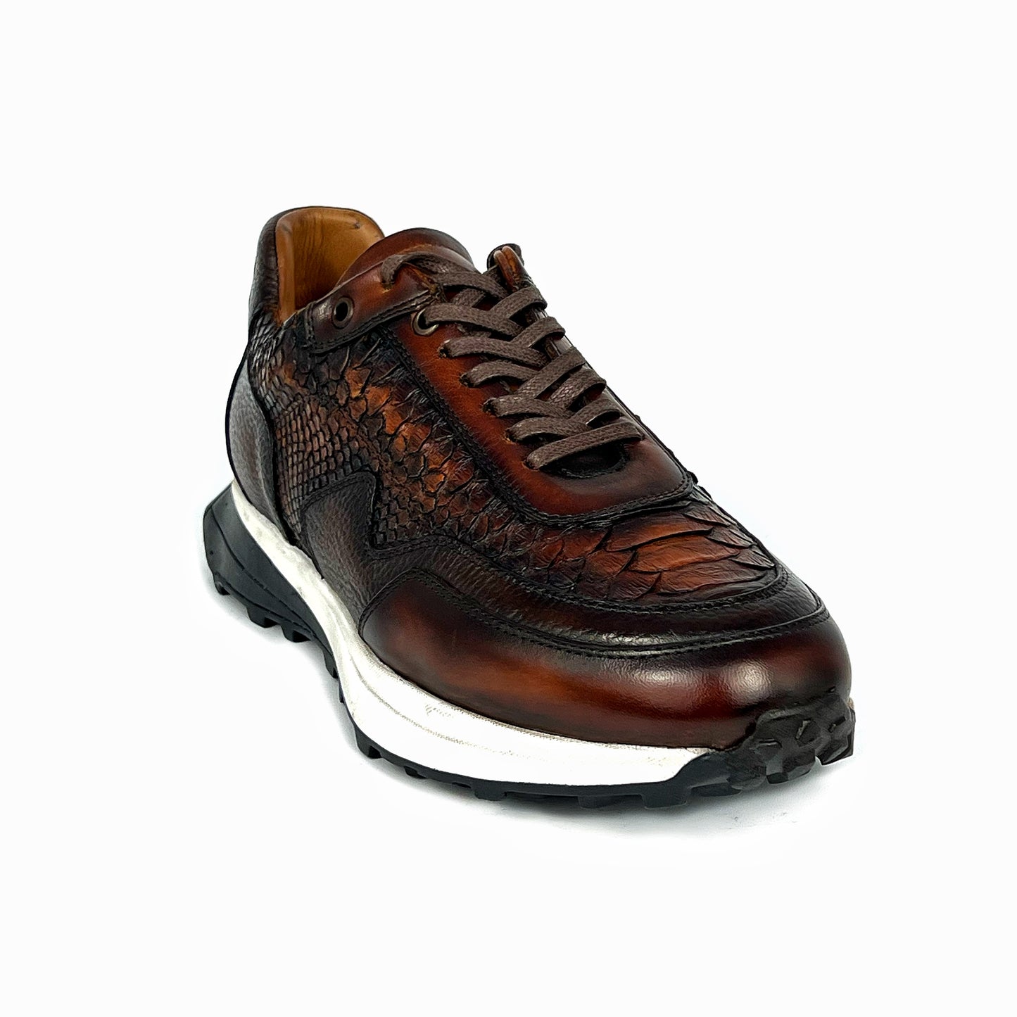 CARLO BROWN PITON BOOTS