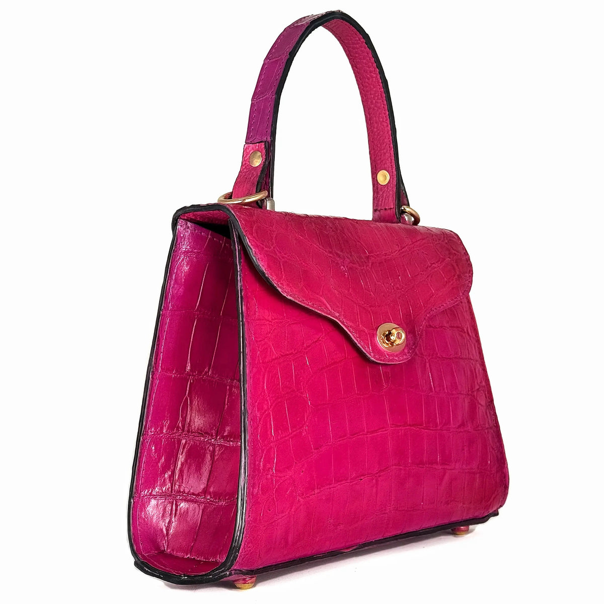 BOLSA ROSA COCODRILO PARA DAMA