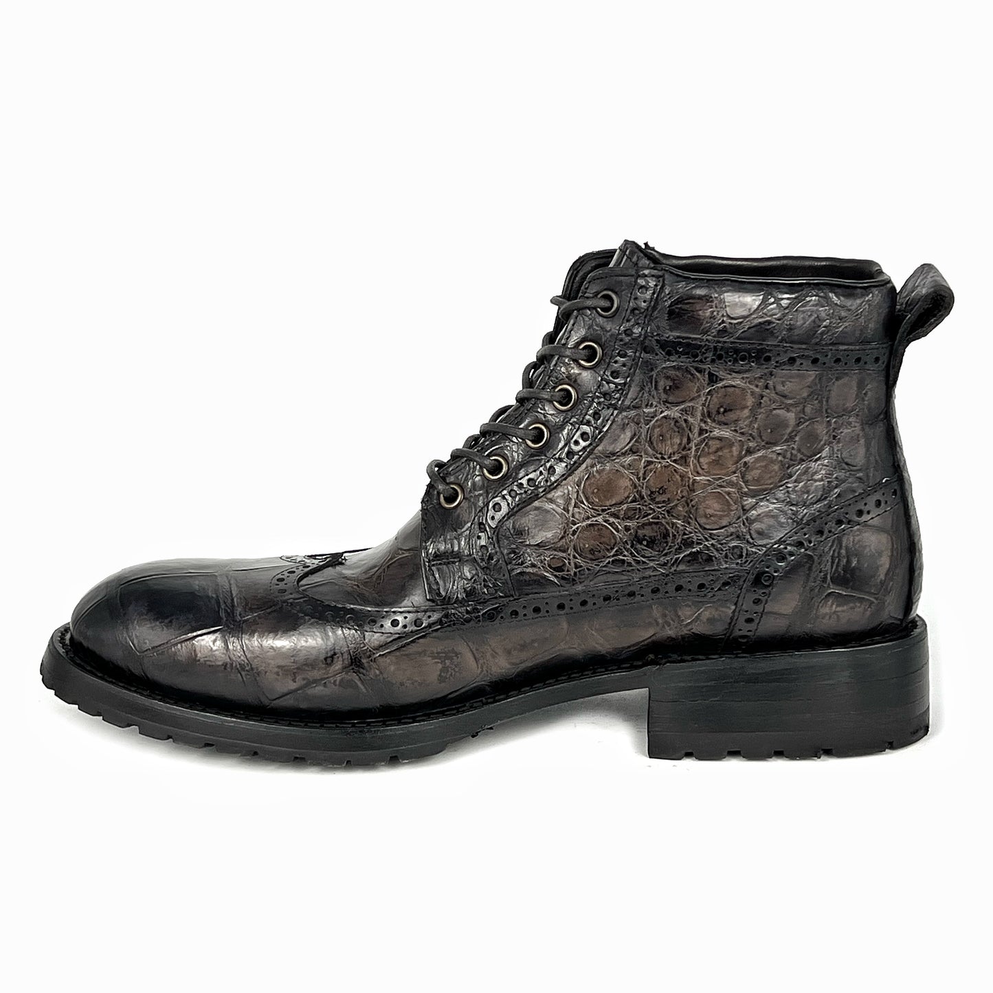 CARLO BROWN PITON BOOTS