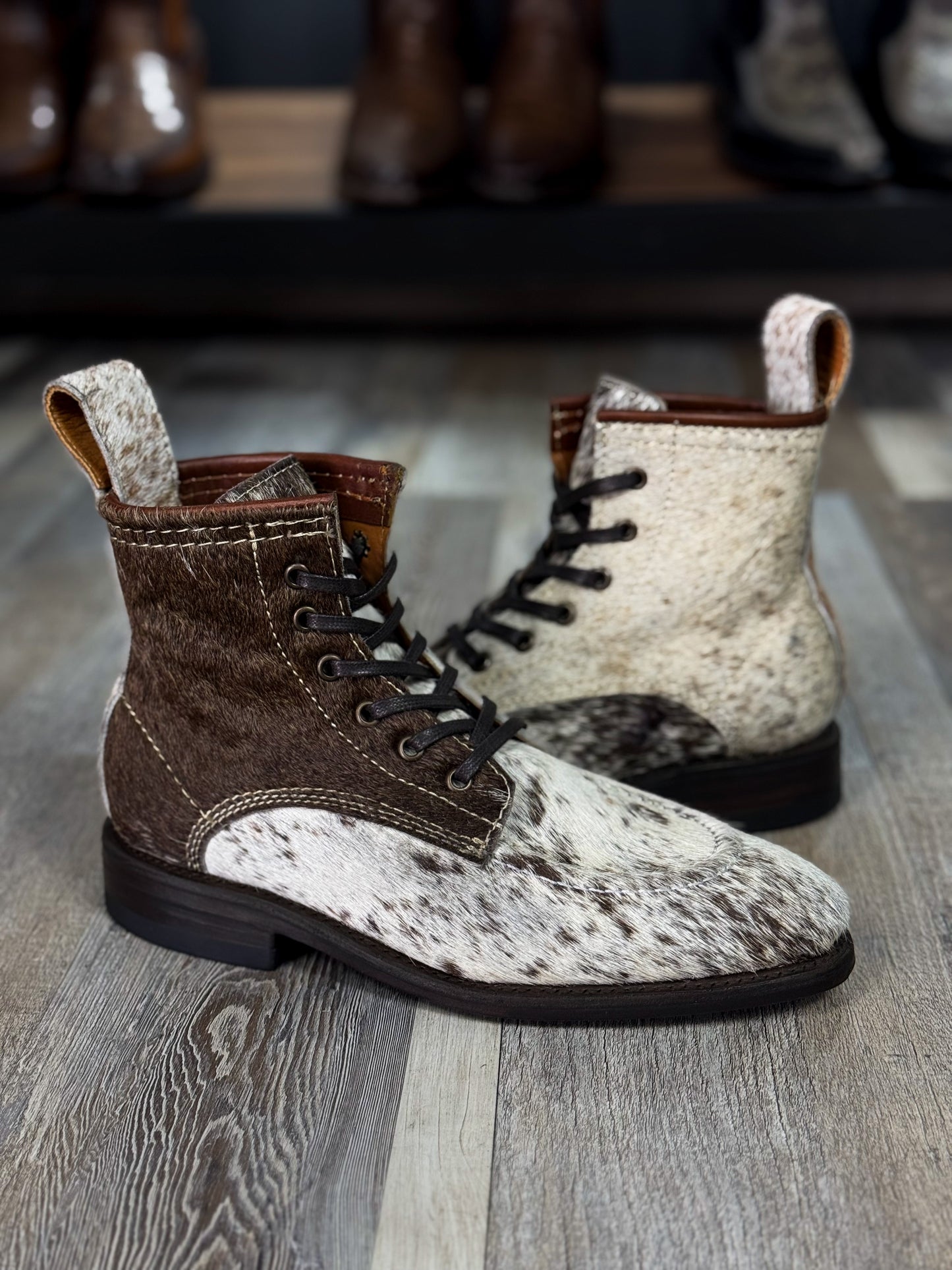 CARLO BROWN PITON BOOTS