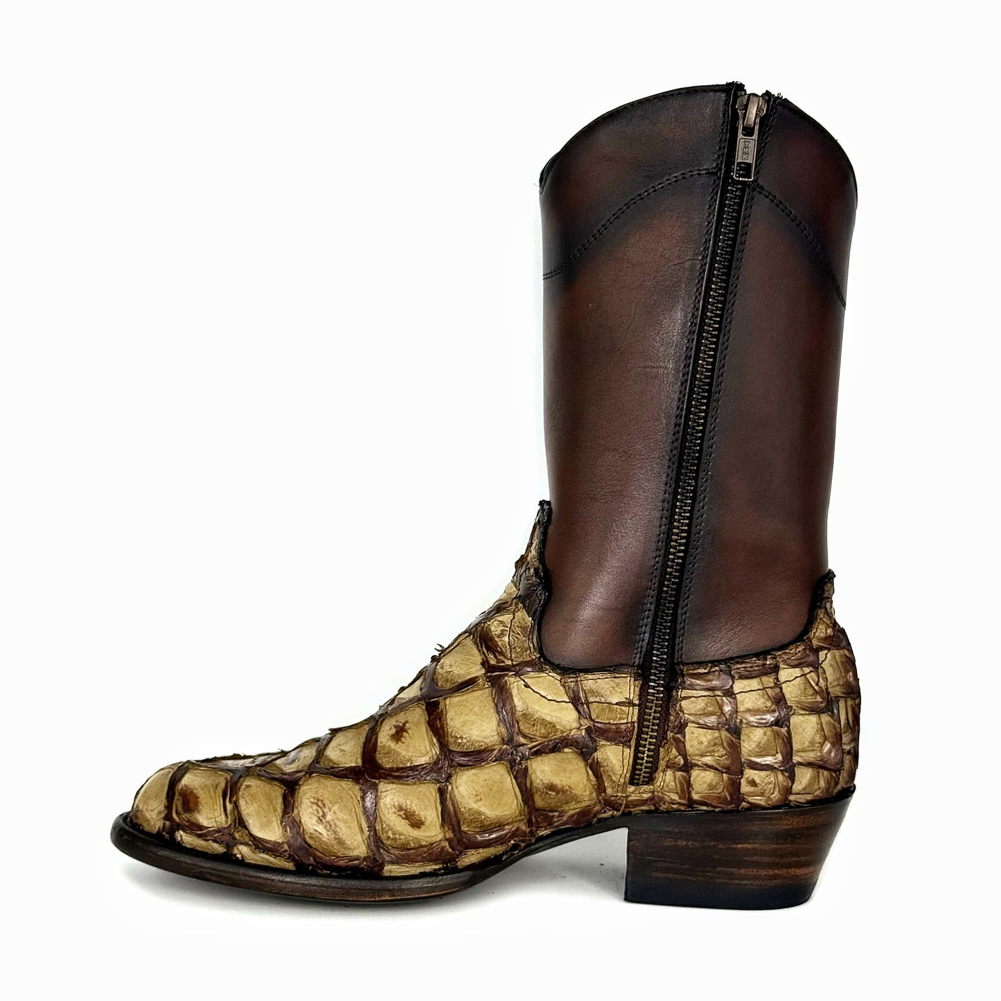 CARLO BROWN PITON BOOTS