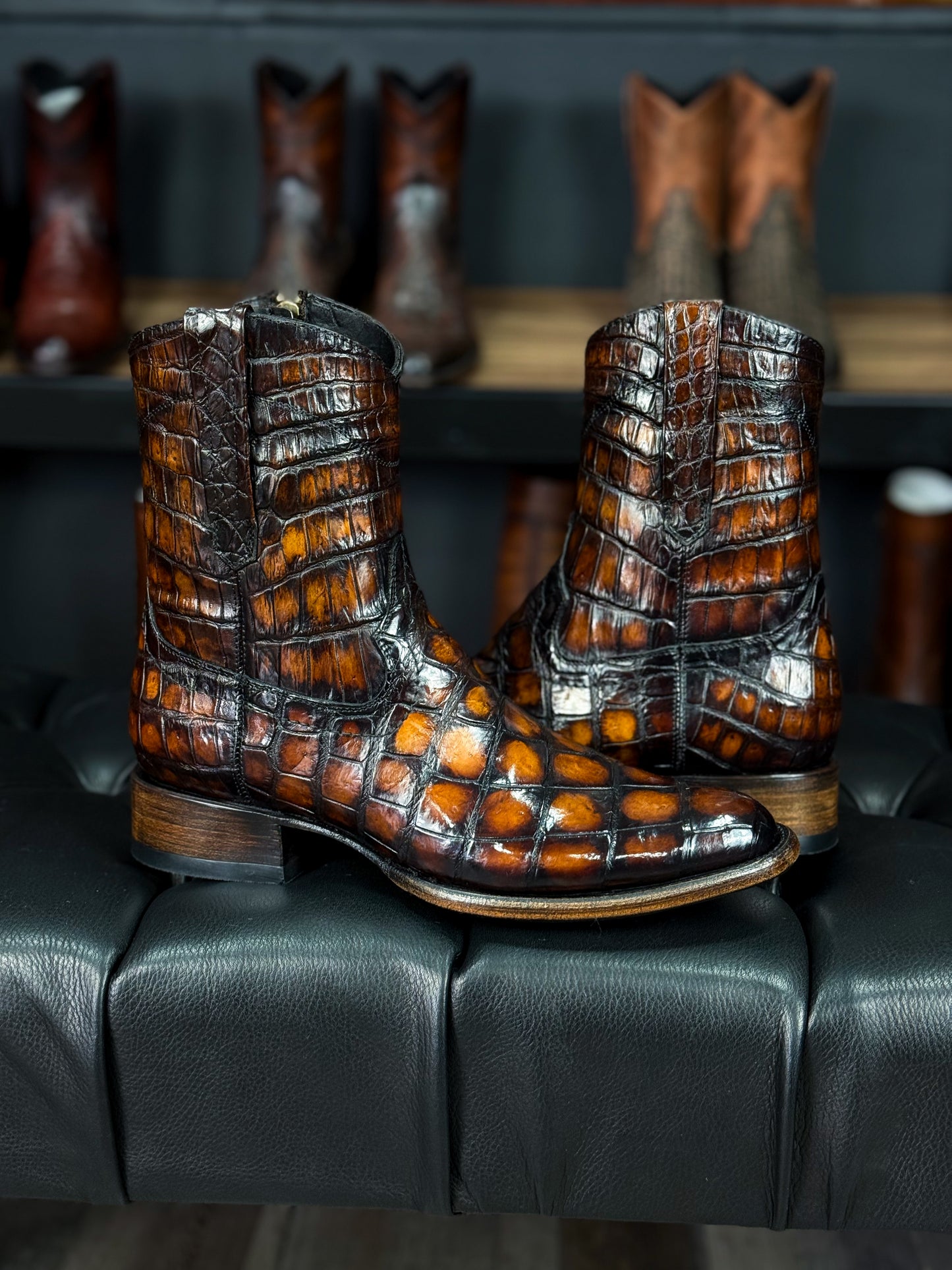 EMMA SOMBREADO FULL COCODRILO MORELETI BOOTS OVAL