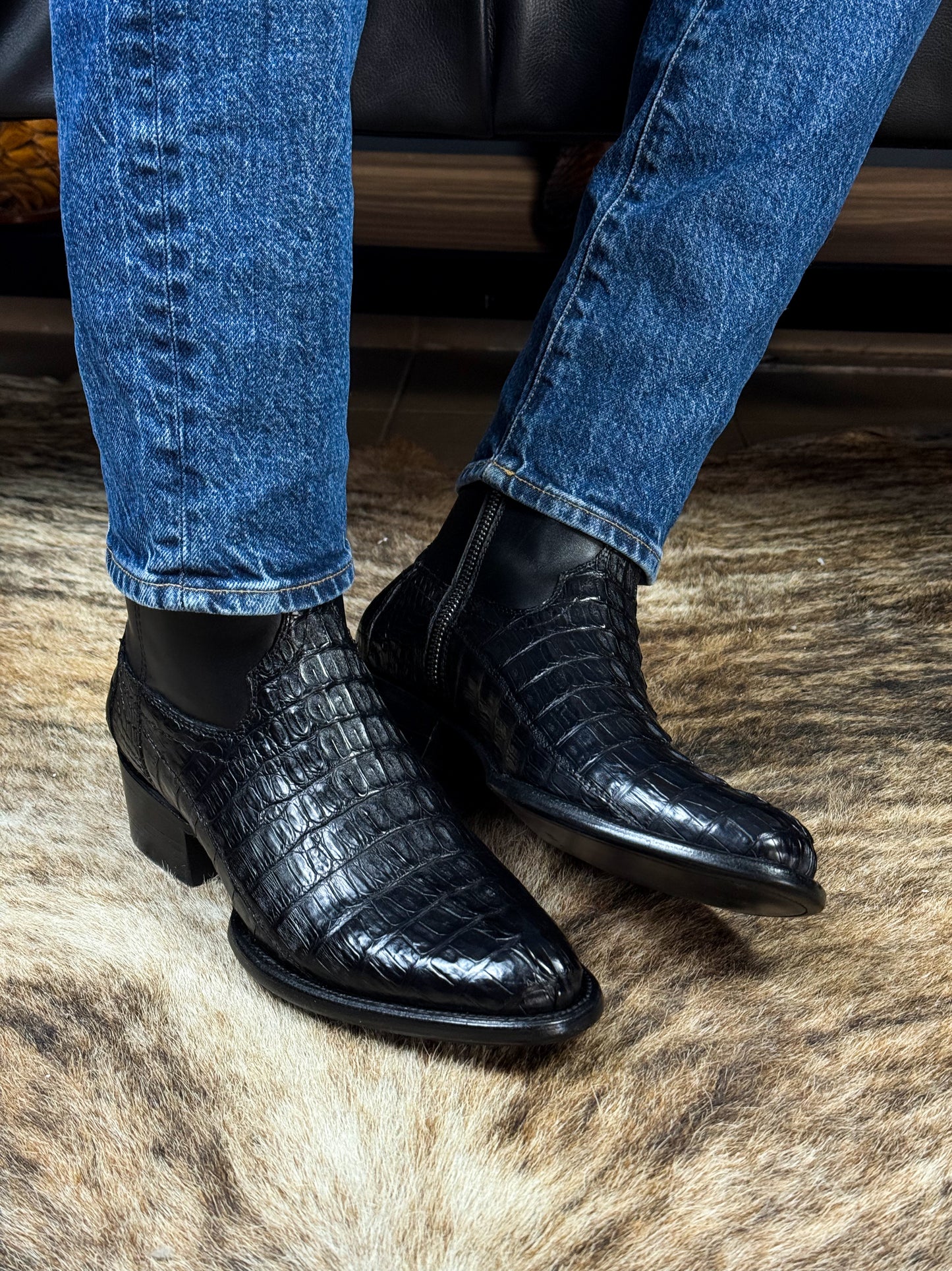 CARLO BROWN PITON BOOTS