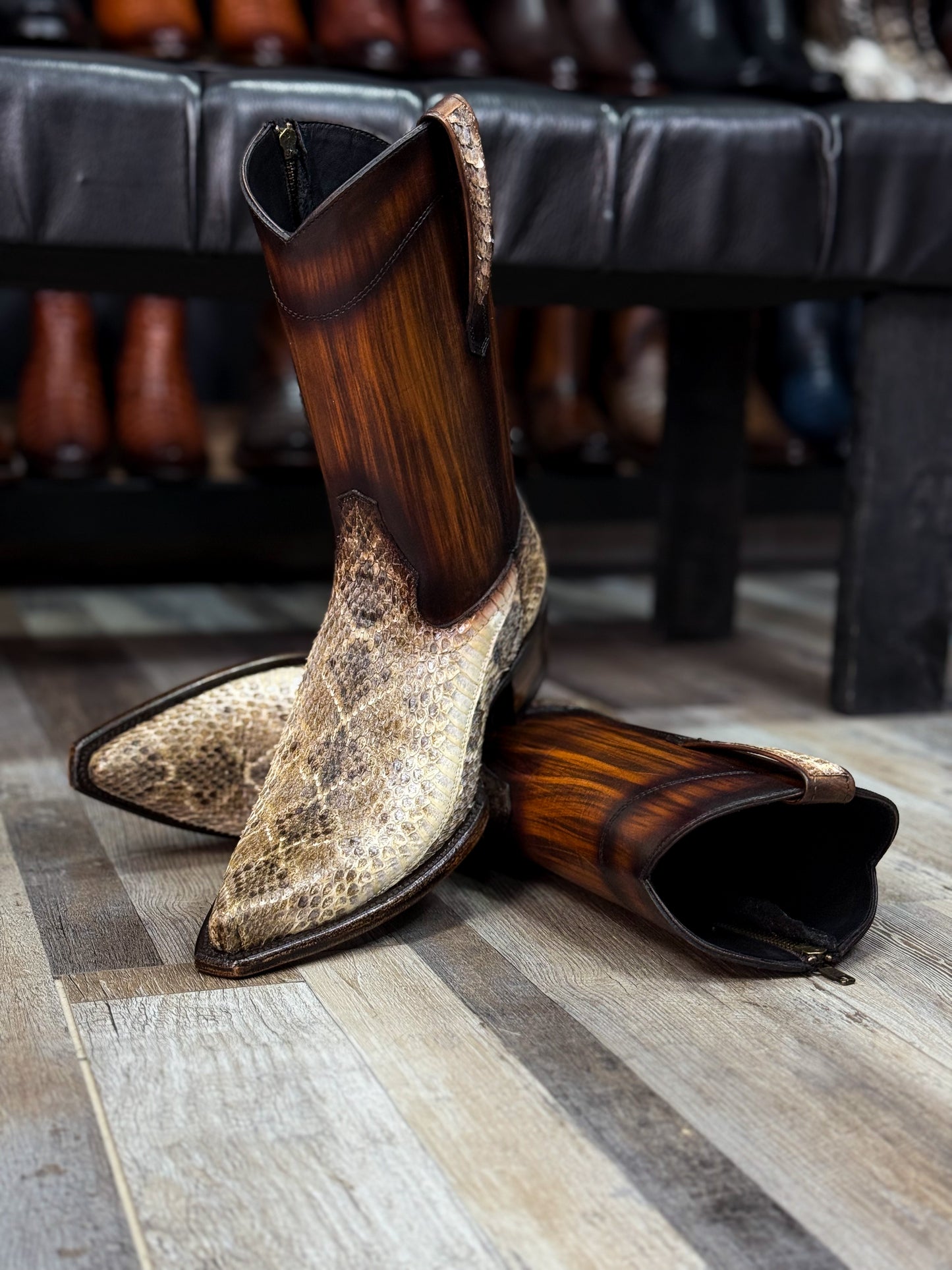 EMMA BROWN PITON BOOTS