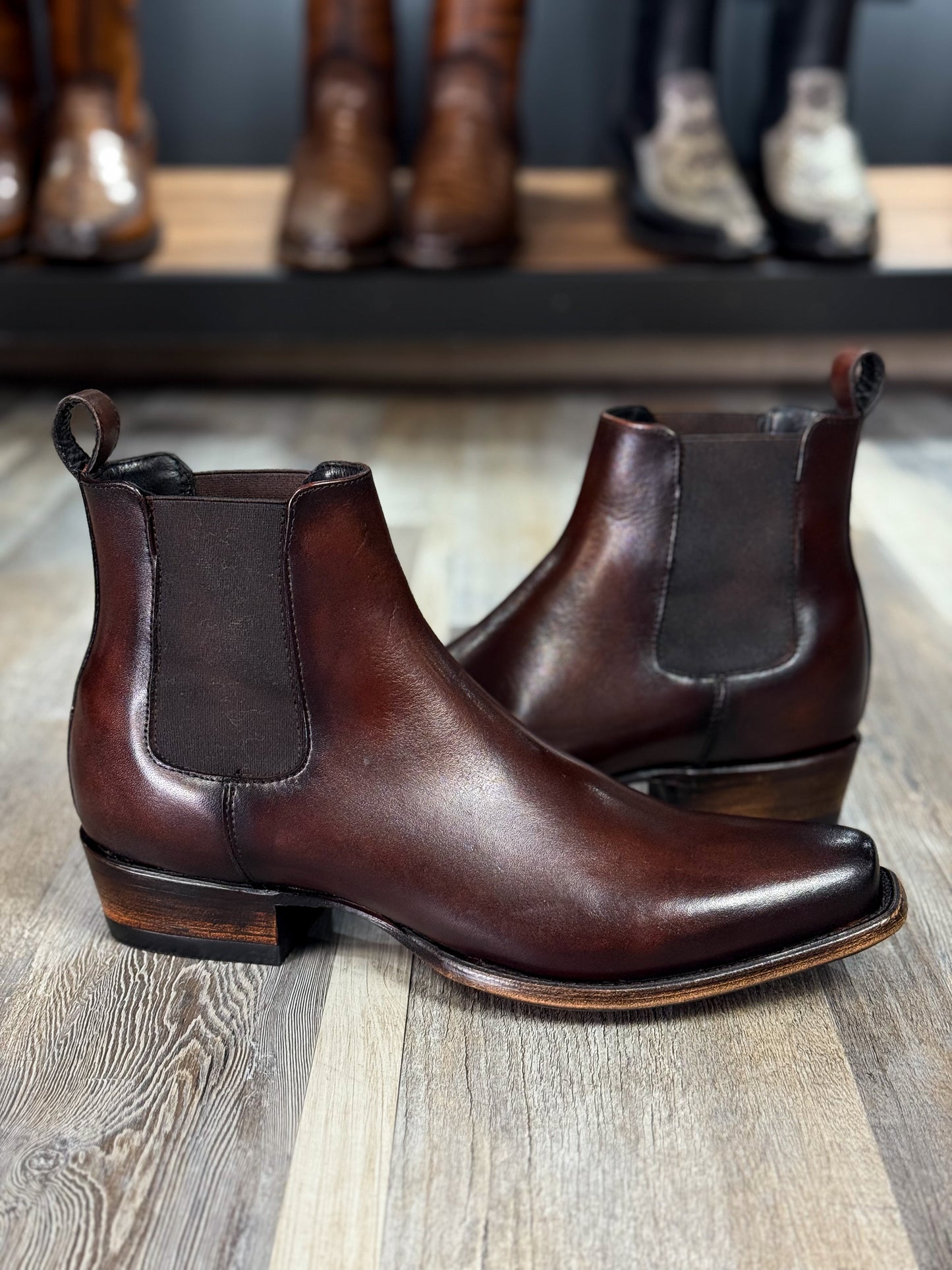 CARLO BROWN PITON BOOTS