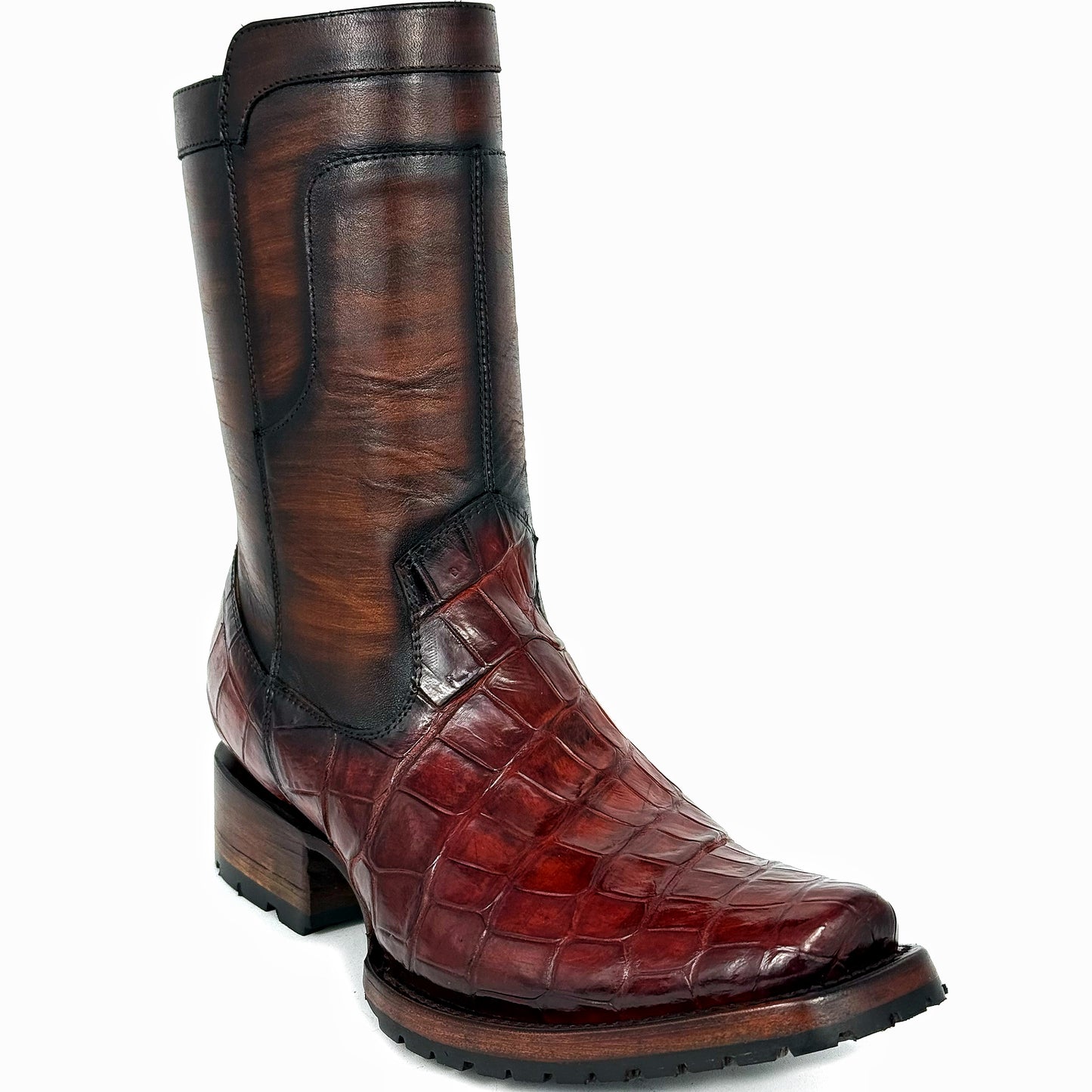 CHRISTIAN RED COCODRILO MORELEETI BOOTS (TRACK) DUBAI