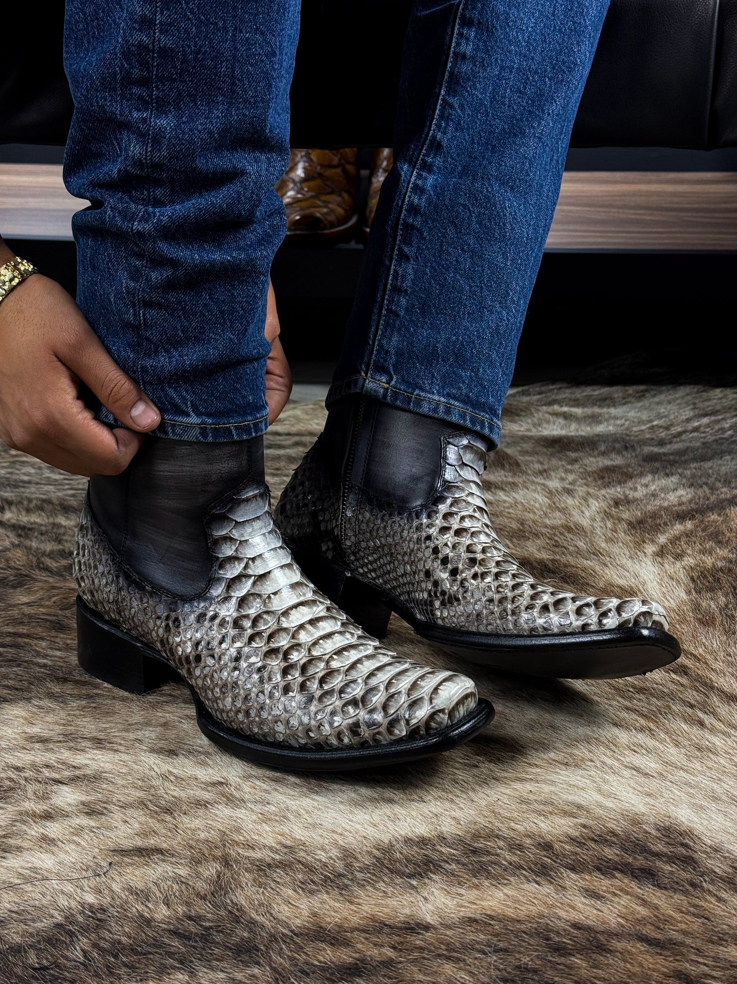EMMA BROWN PITON BOOTS