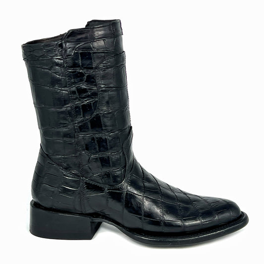EDGAR BROWN CROCODILE BOOTS