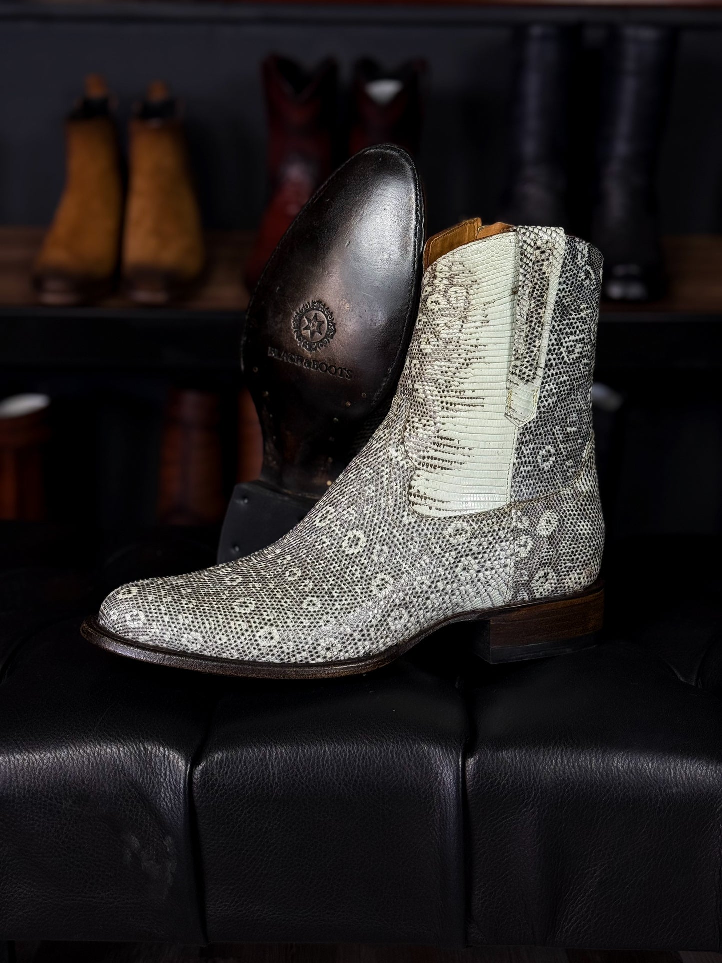 EMMA BROWN LIZARD BOOTS