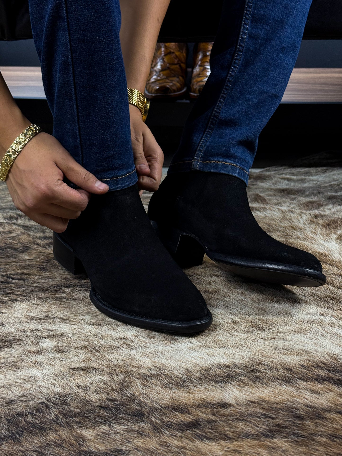 CARLO BROWN PITON BOOTS