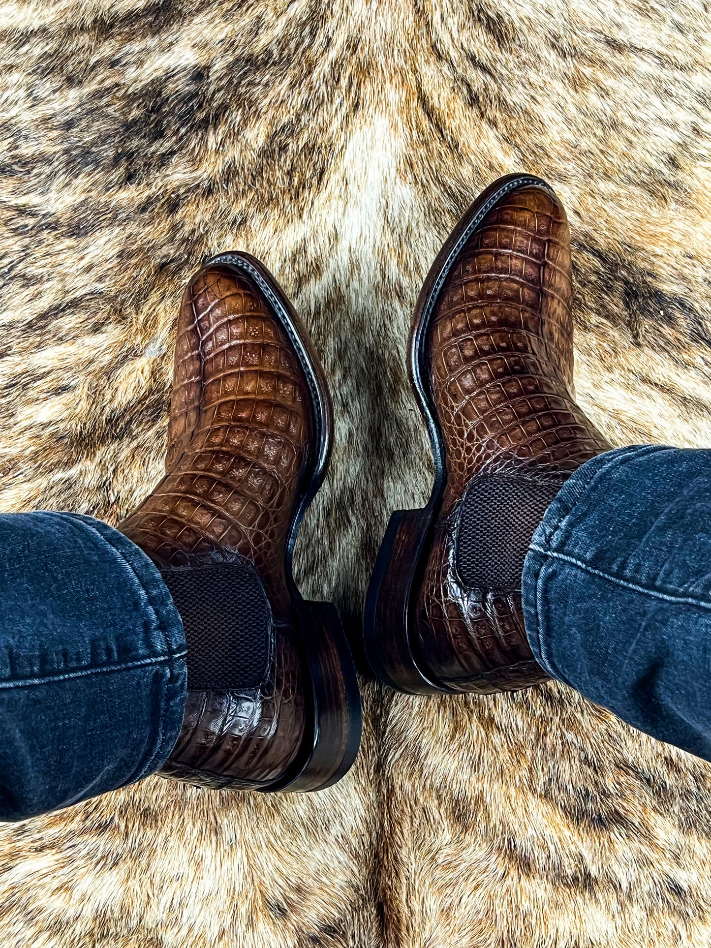 CARLO BROWN PITON BOOTS