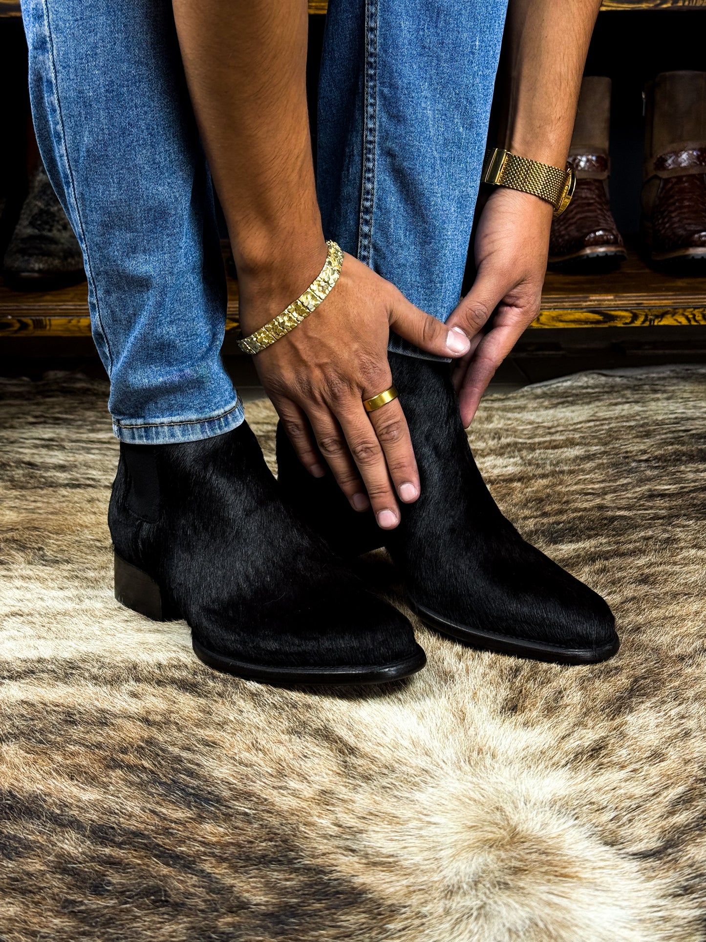 CARLO BROWN PITON BOOTS