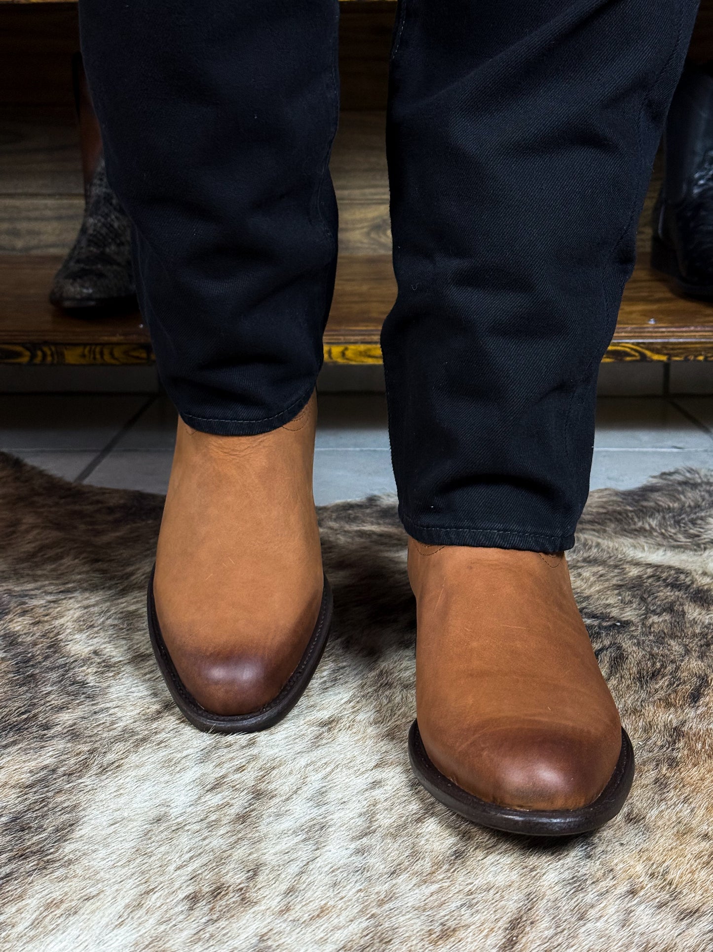 CARLO BROWN PITON BOOTS