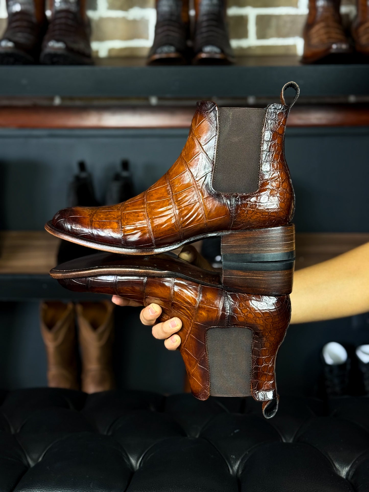 CHELSEA MIEL COCODRILO MORELETI OVAL