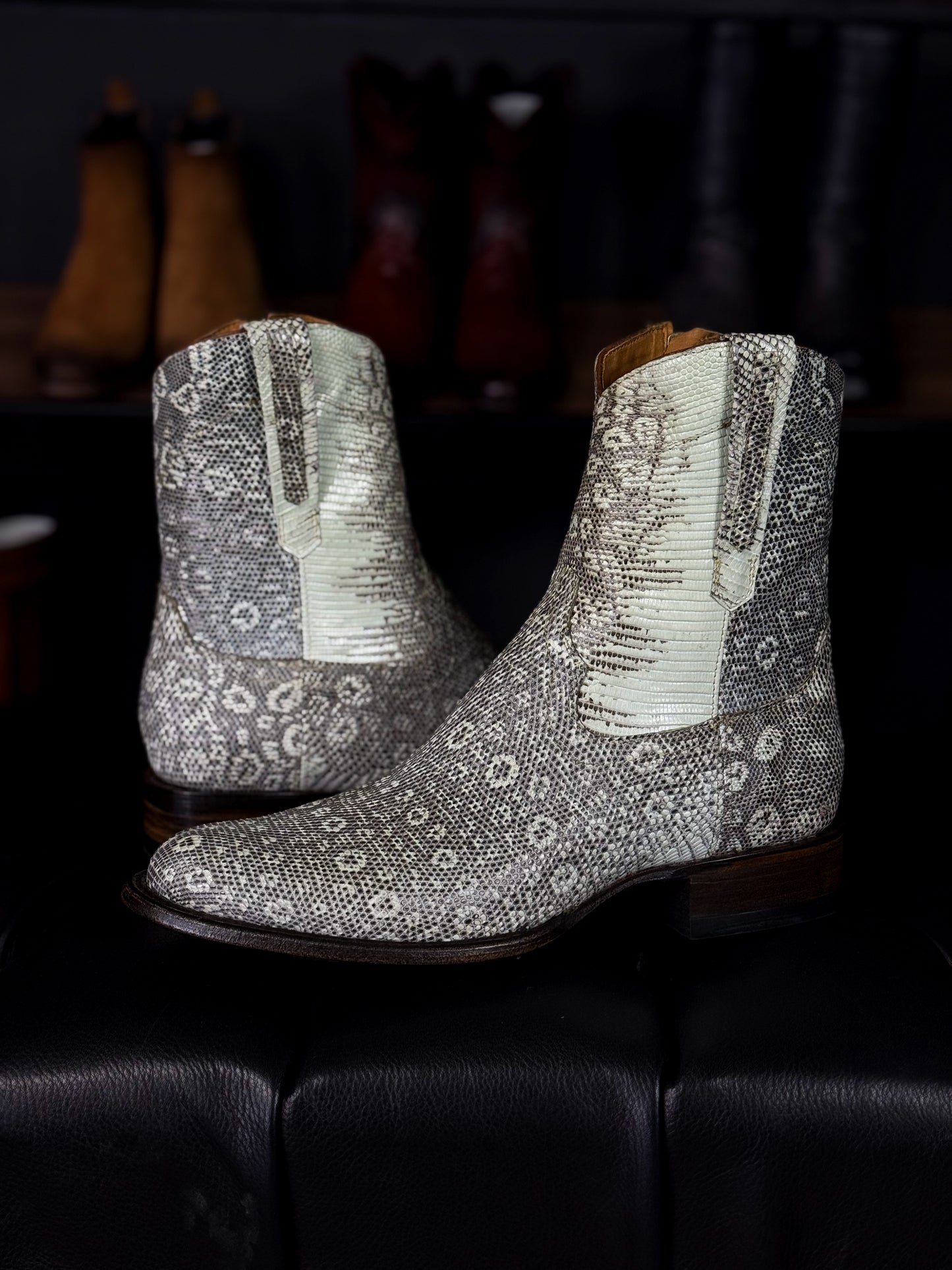 EMMA BROWN LIZARD BOOTS