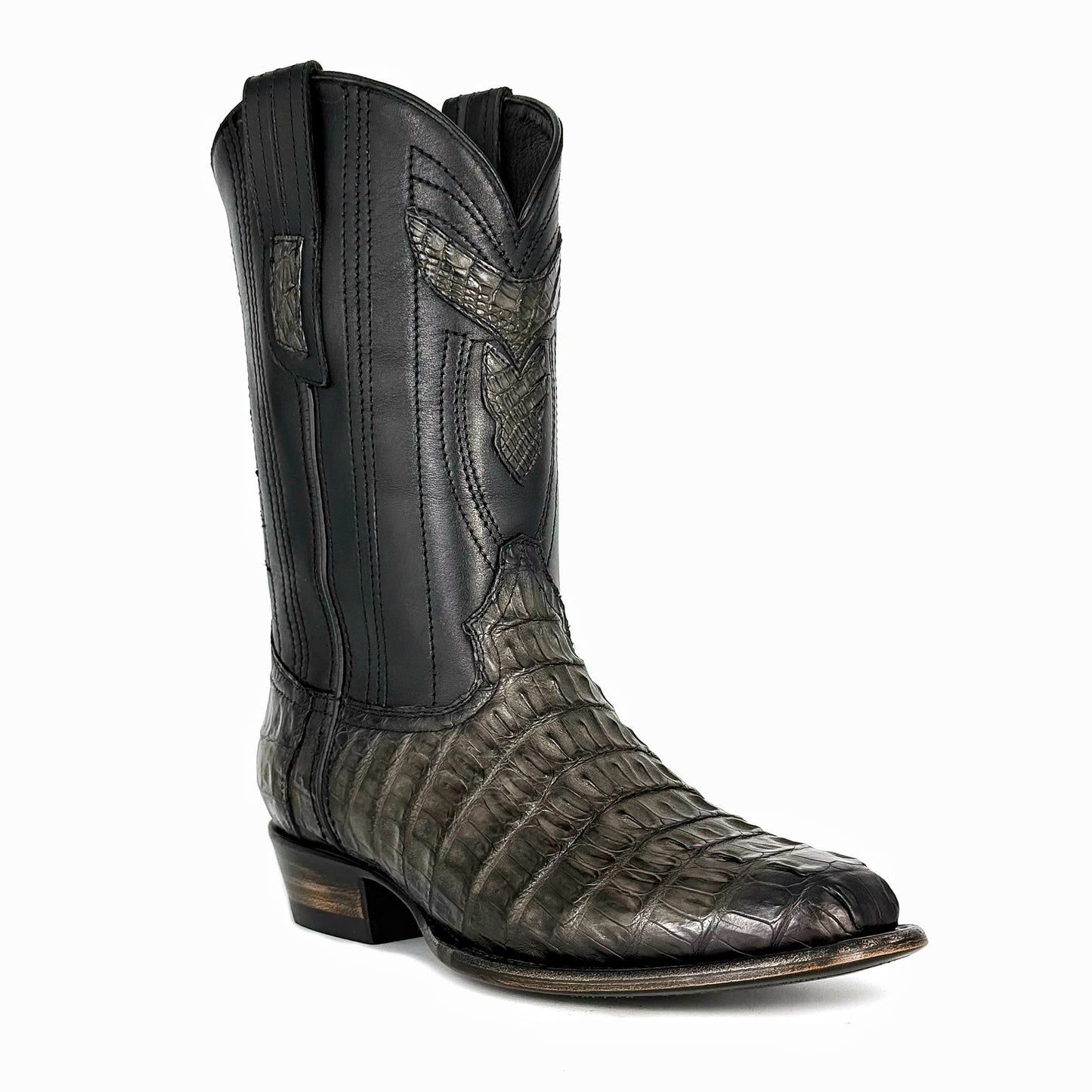 COWBOY GREY COLA DE COCODRILO BOOTS OVAL