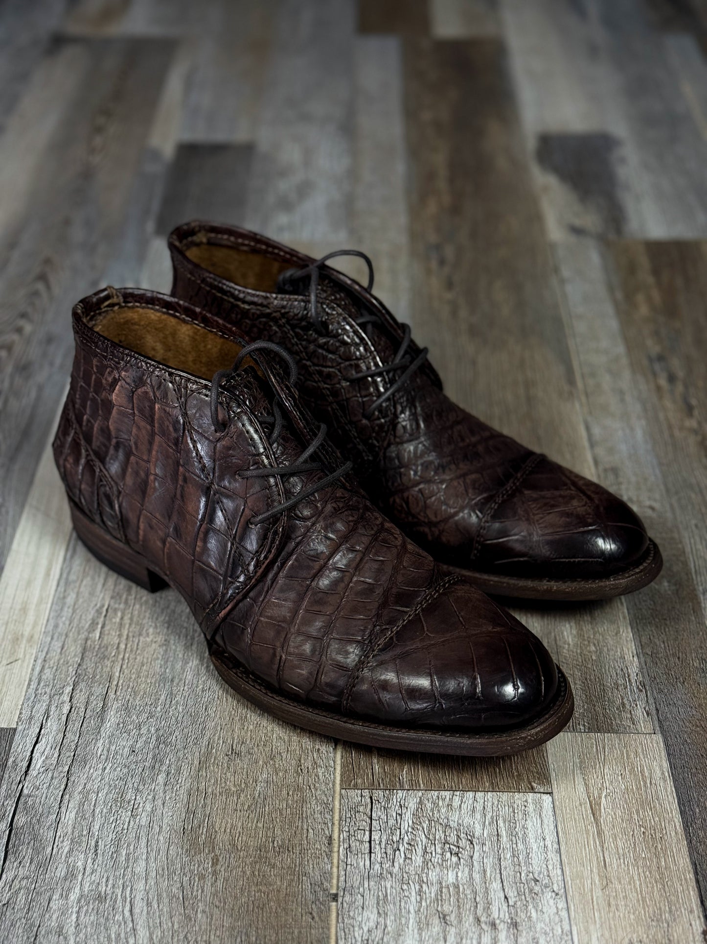 CARLO BROWN PITON BOOTS