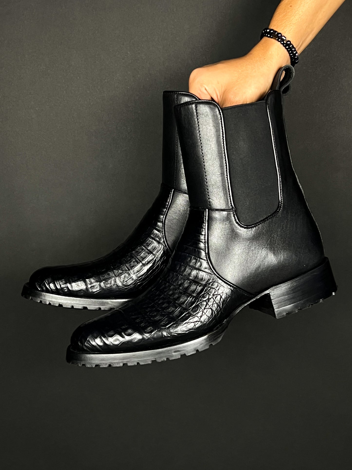 CARLO BLACK COCODRILO FUSCUS OVAL