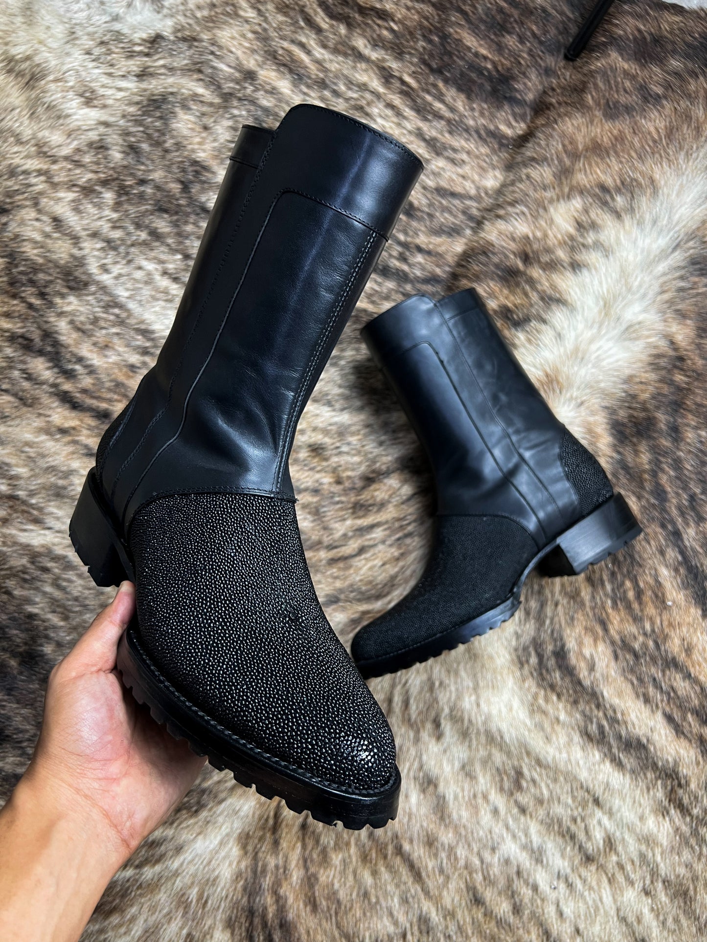 EMMA BROWN PITON BOOTS
