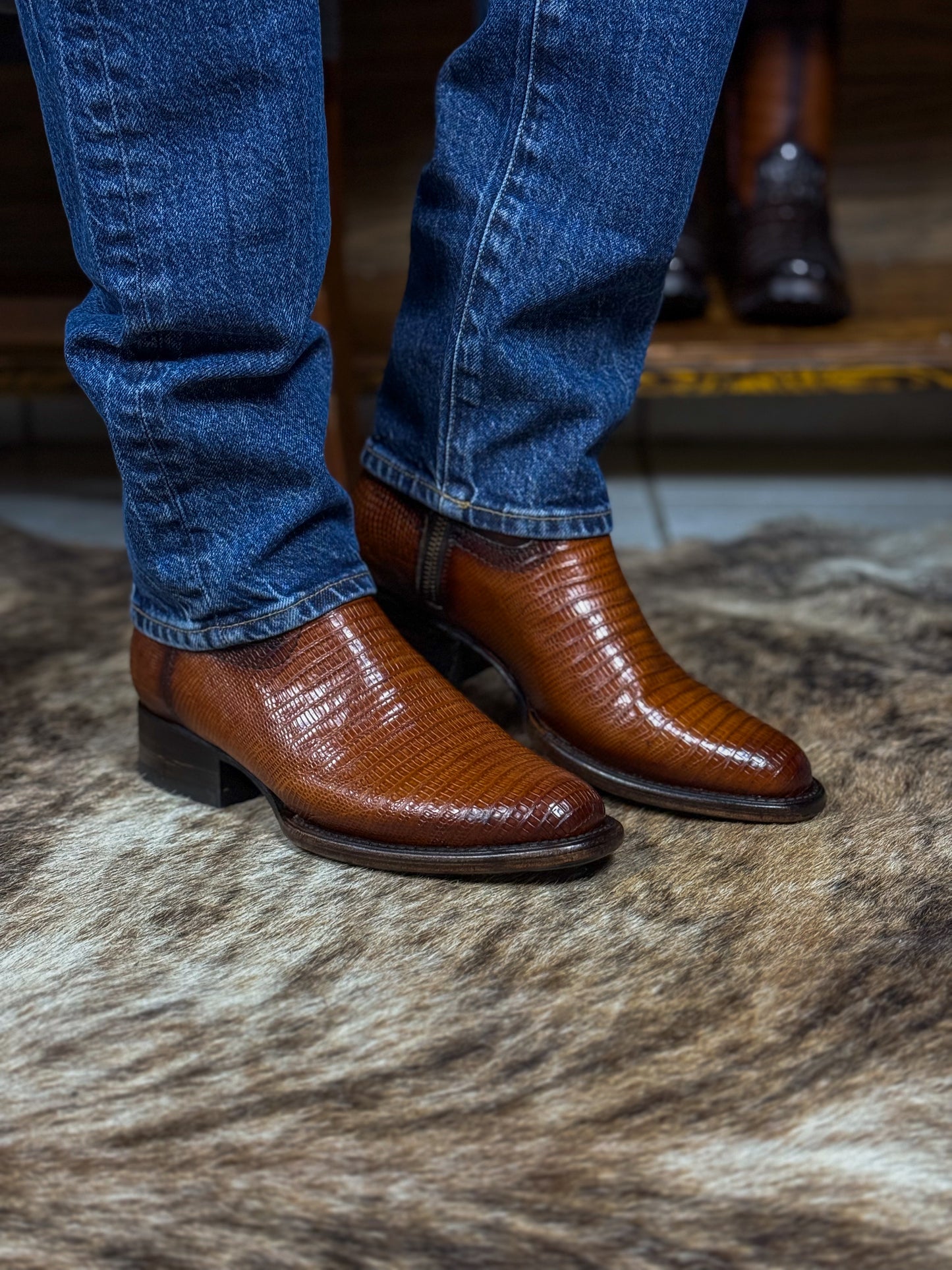 EMMA BROWN LIZARD BOOTS