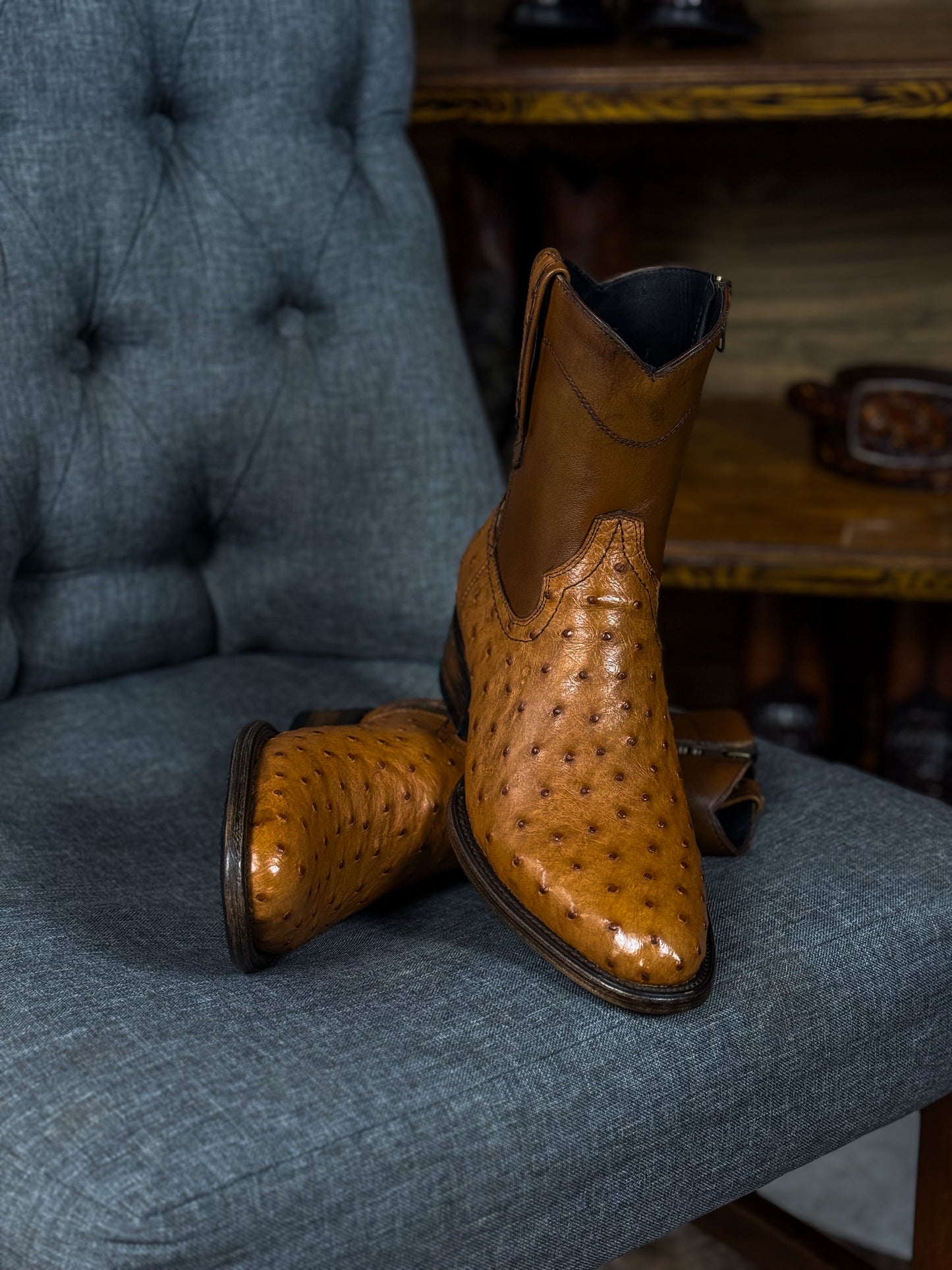 EMMA PAJA AVESTRUZ BOOTS OVAL