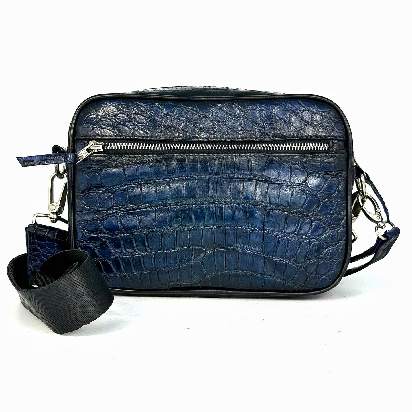 BANDOLERA BLUE COCODRILO DOS BOLSAS