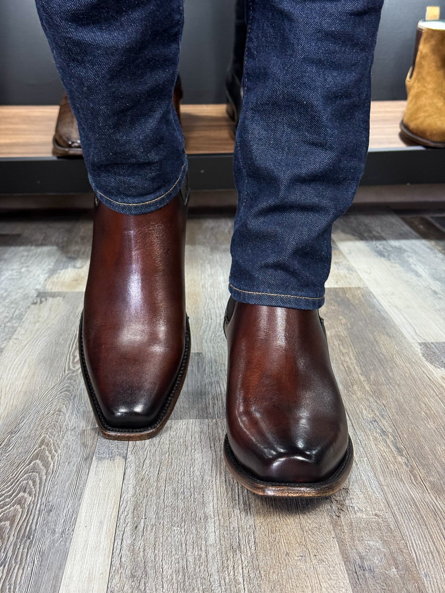CARLO BROWN PITON BOOTS
