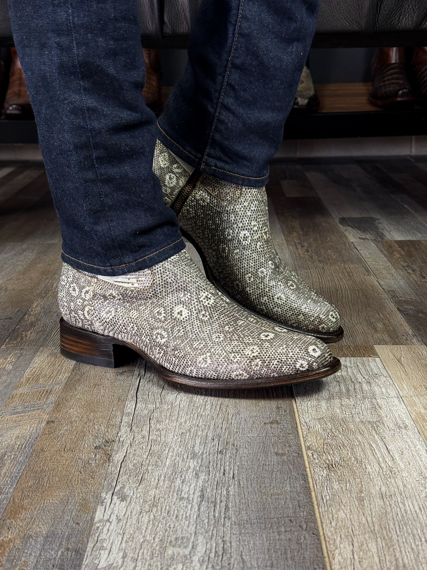 EMMA BROWN LIZARD BOOTS