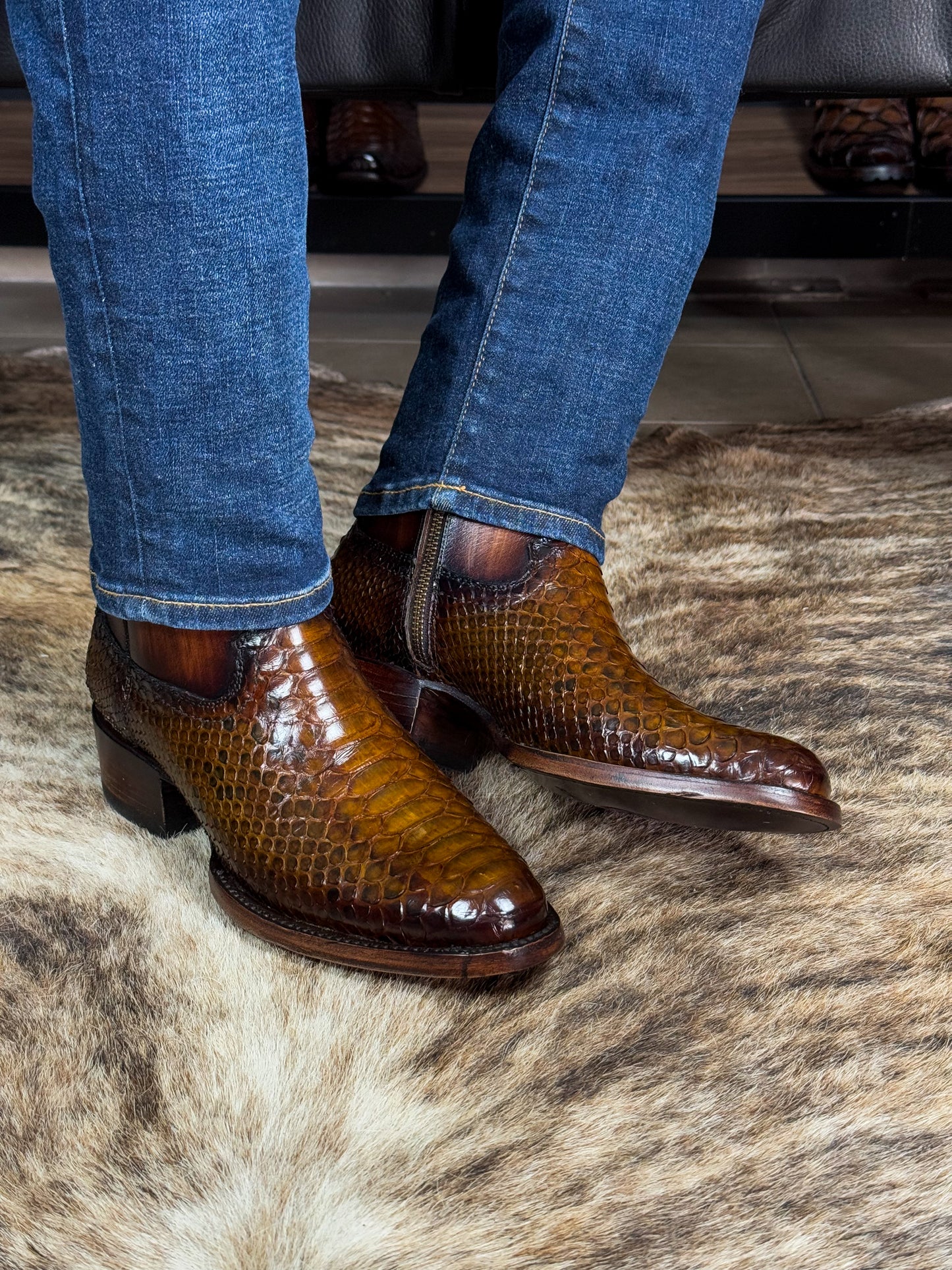 EMMA BROWN PITON BOOTS