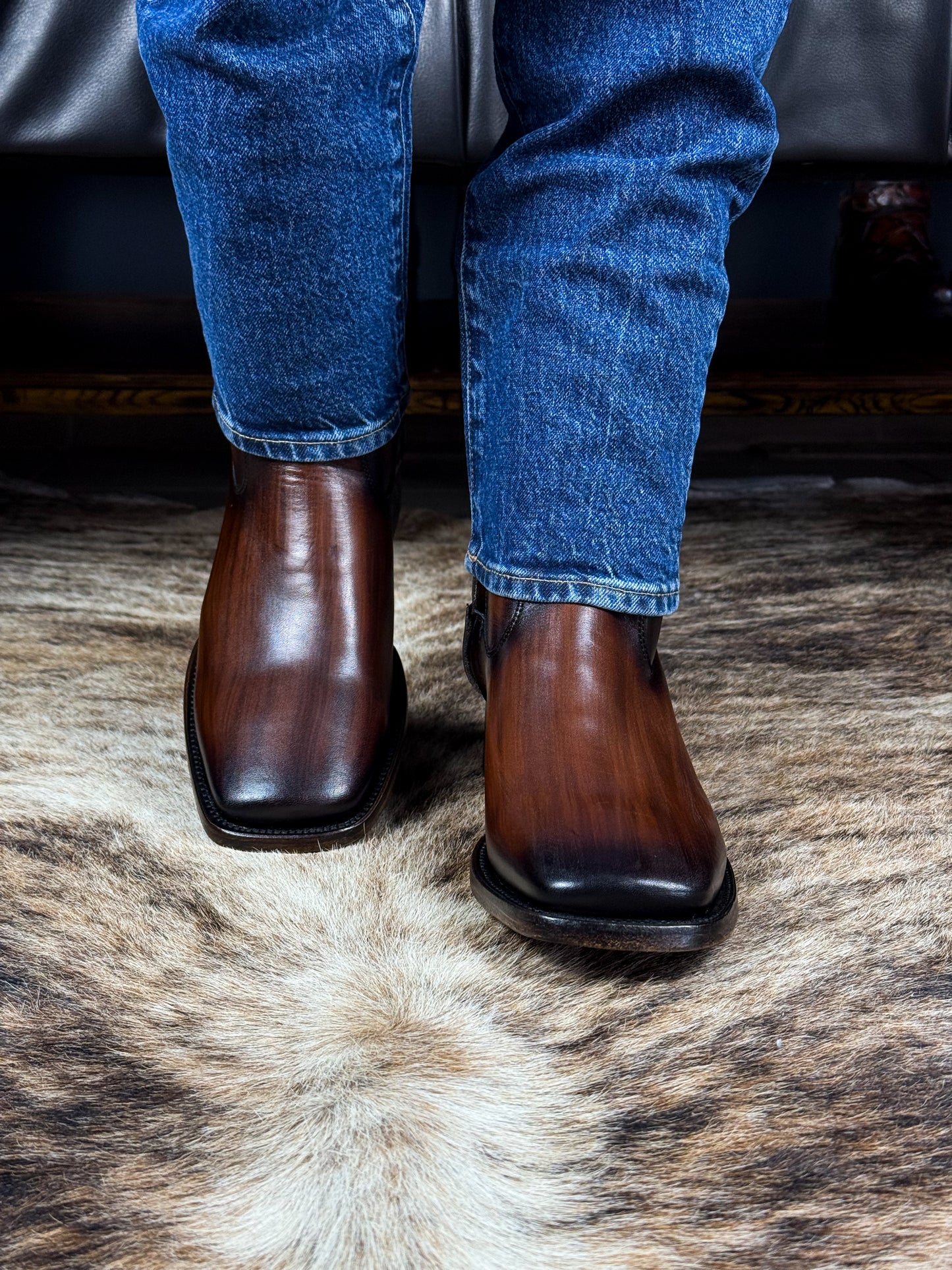 CARLO BROWN PITON BOOTS