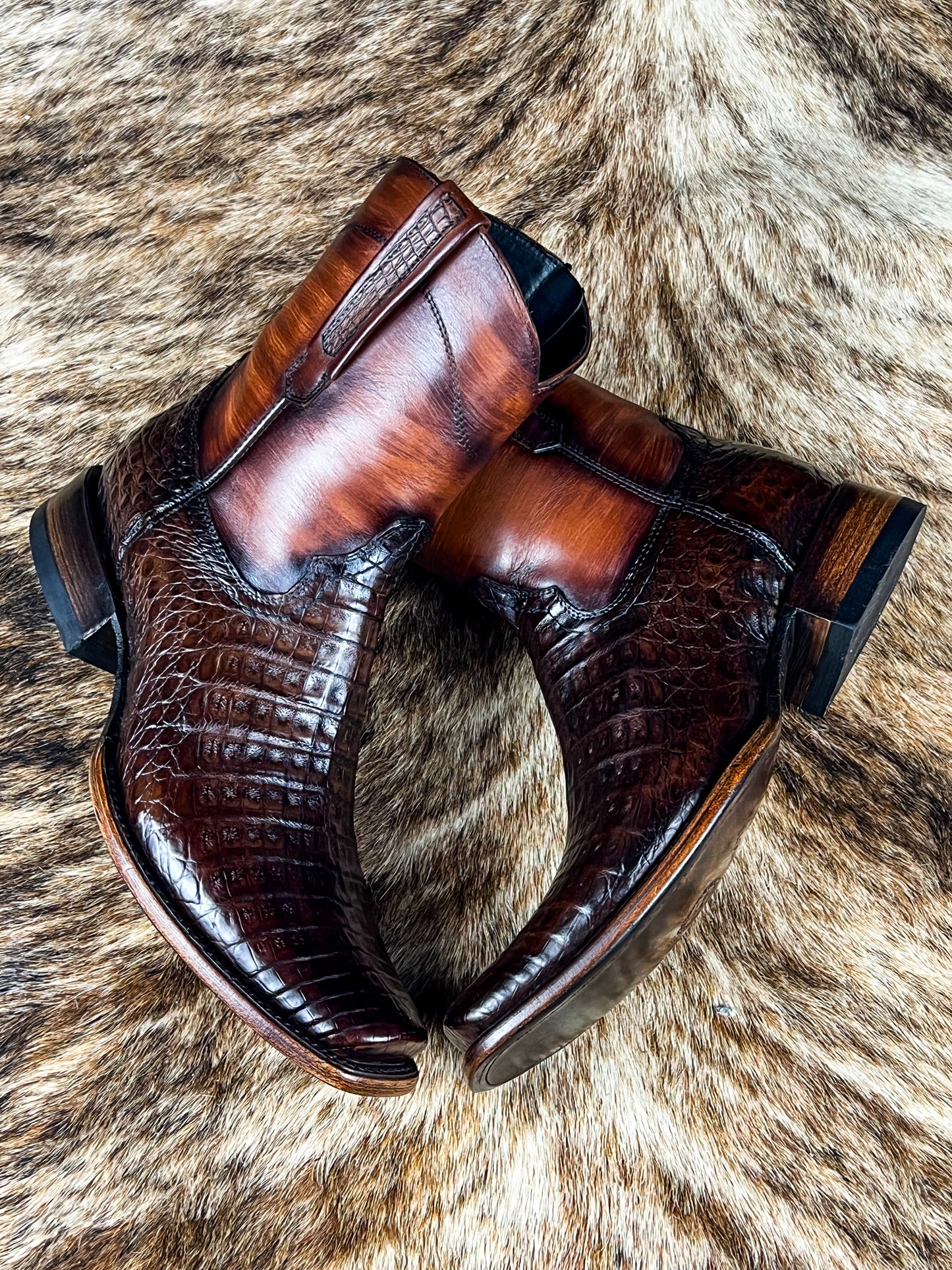 EMMA BROWN COCODRILO BOOTS DUBAI