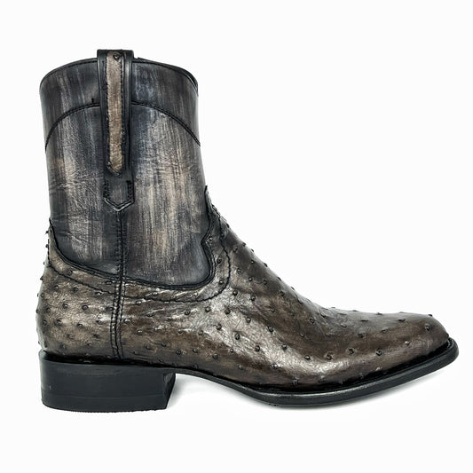 EMMA BROWN OSTRICH BOOTS