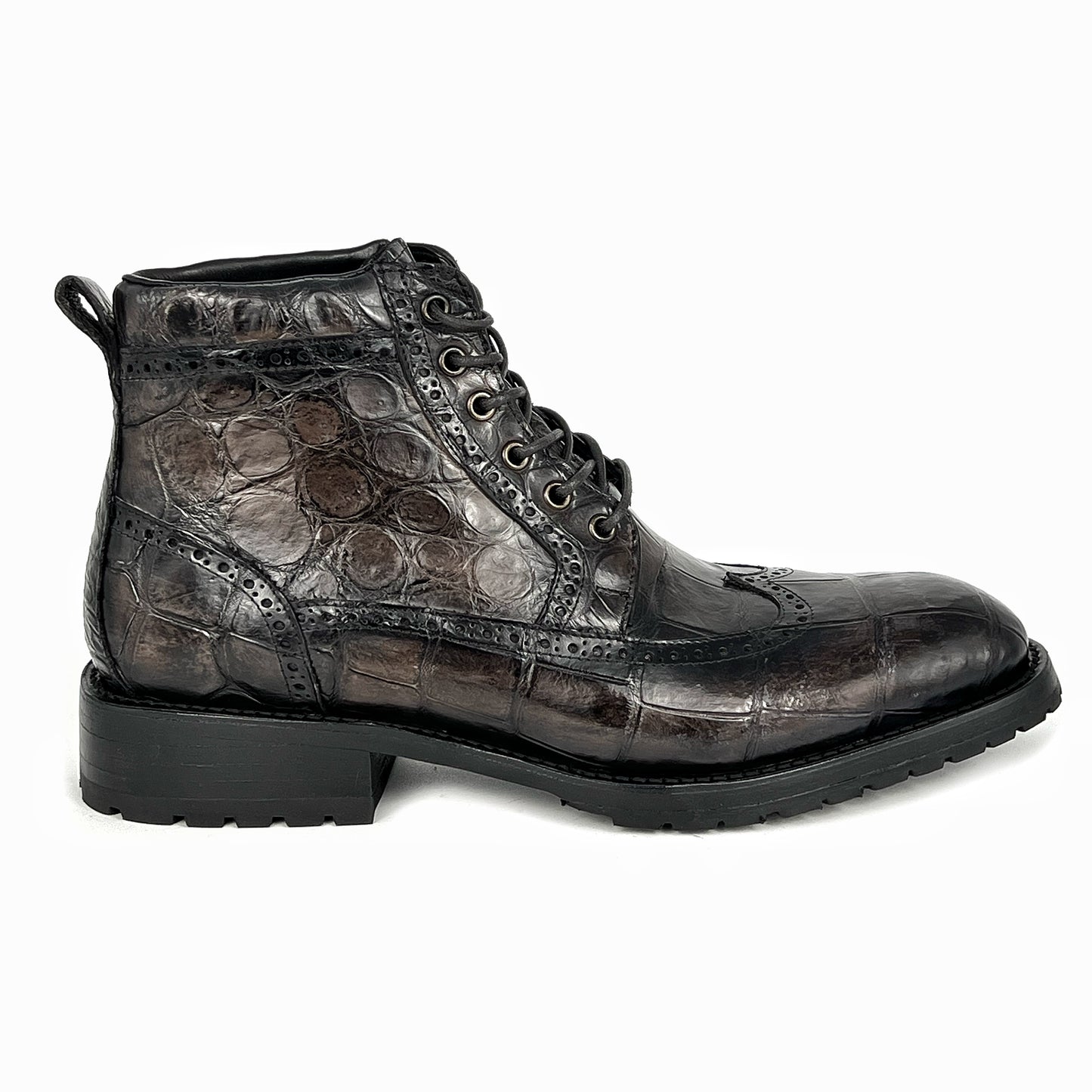 CARLO BROWN PITON BOOTS