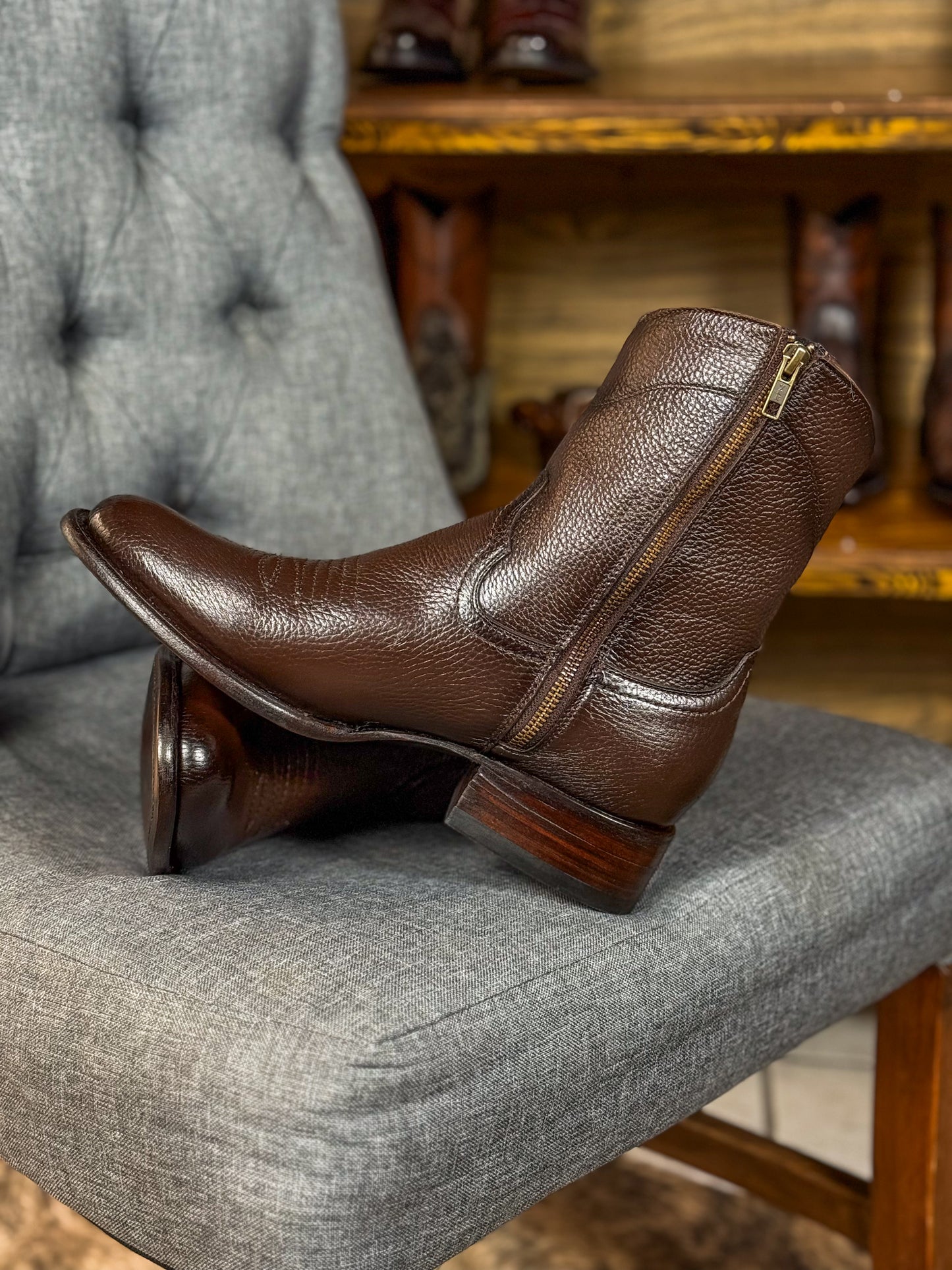 EMMA FLOATER BROWN BOOTS OVAL