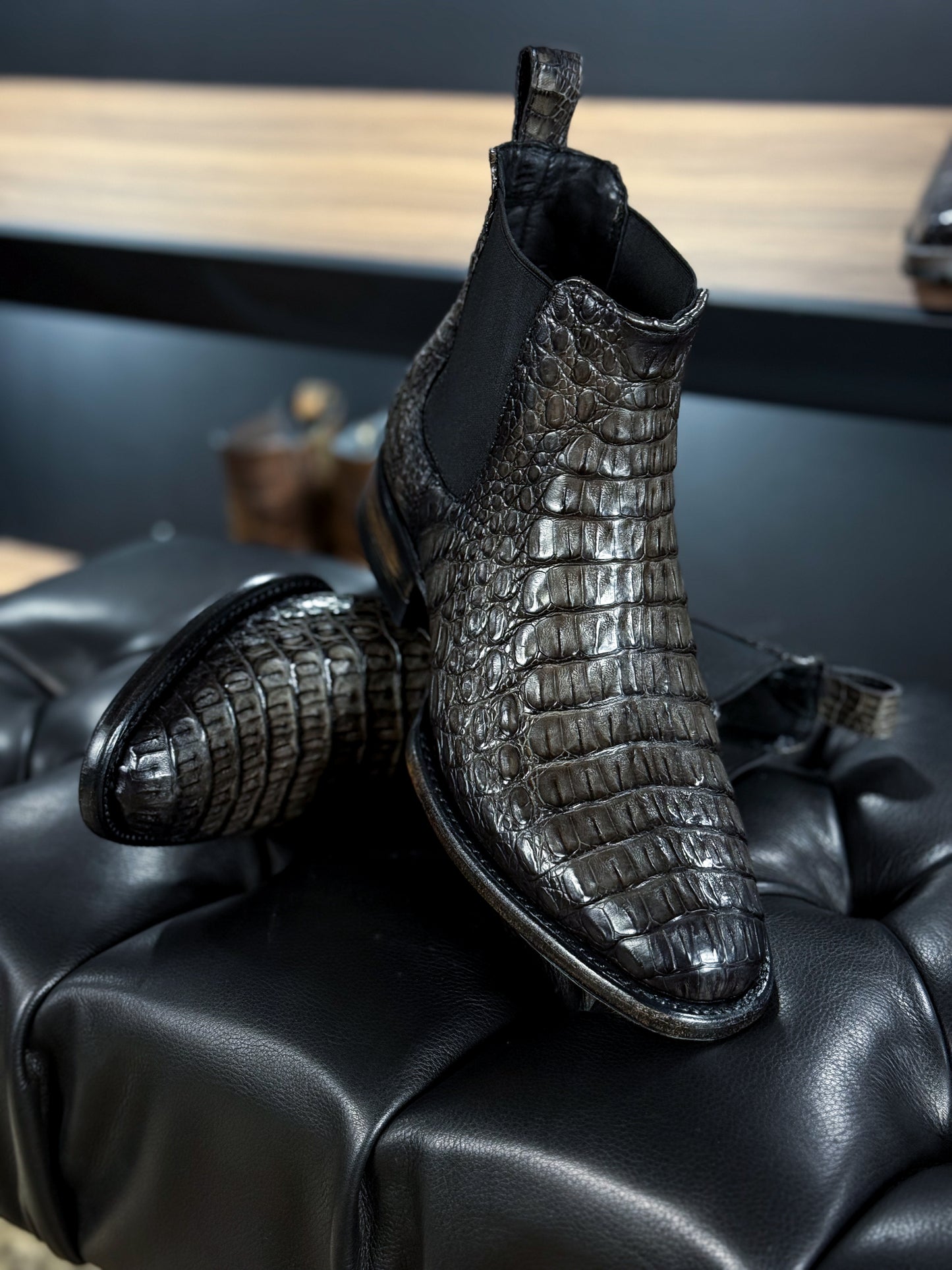 CARLO BROWN PITON BOOTS