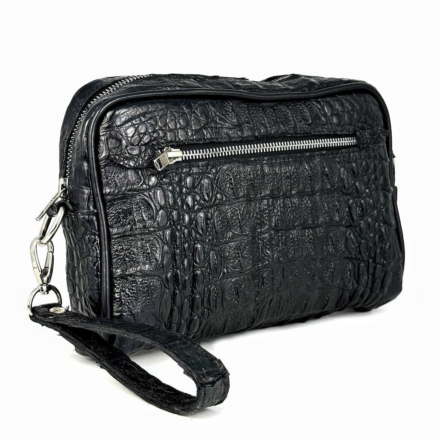 BANDOLERA BLACK COCODRILO FUSCUS