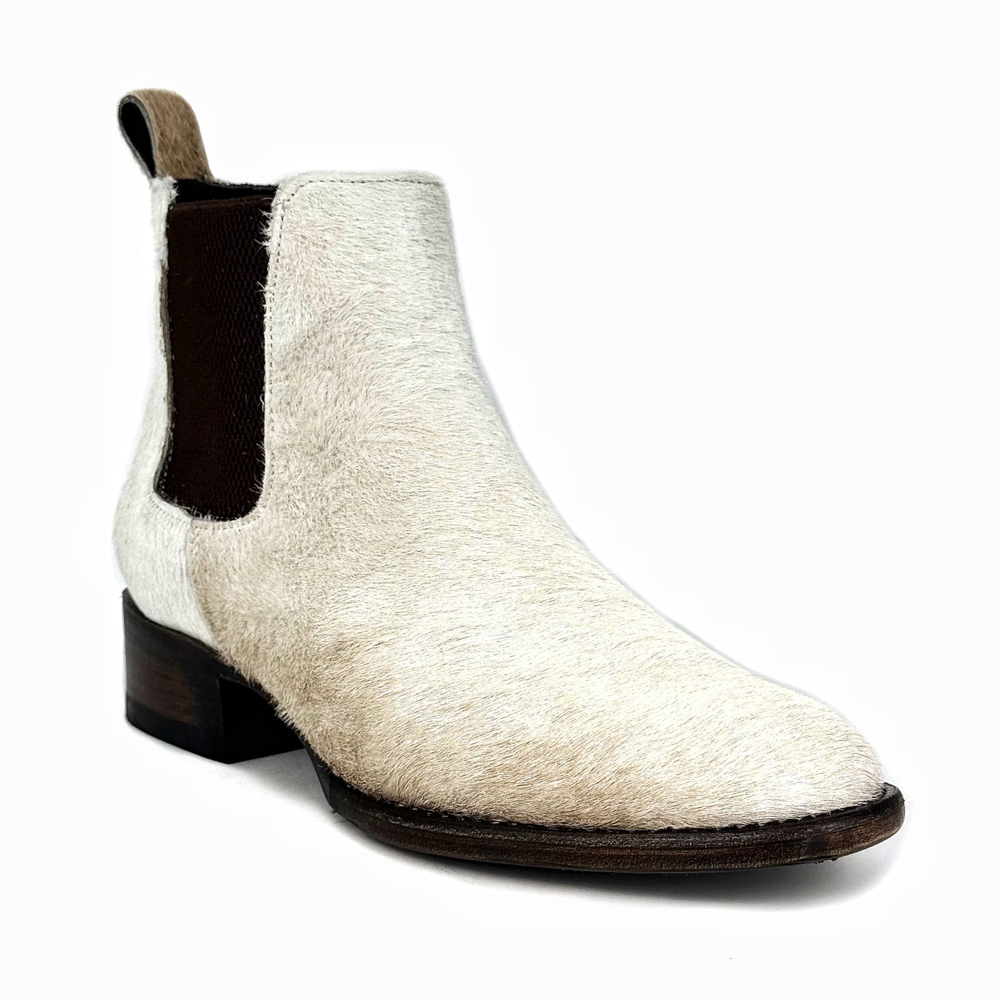 CHELSEA WHITE PELO DE VACA OVAL