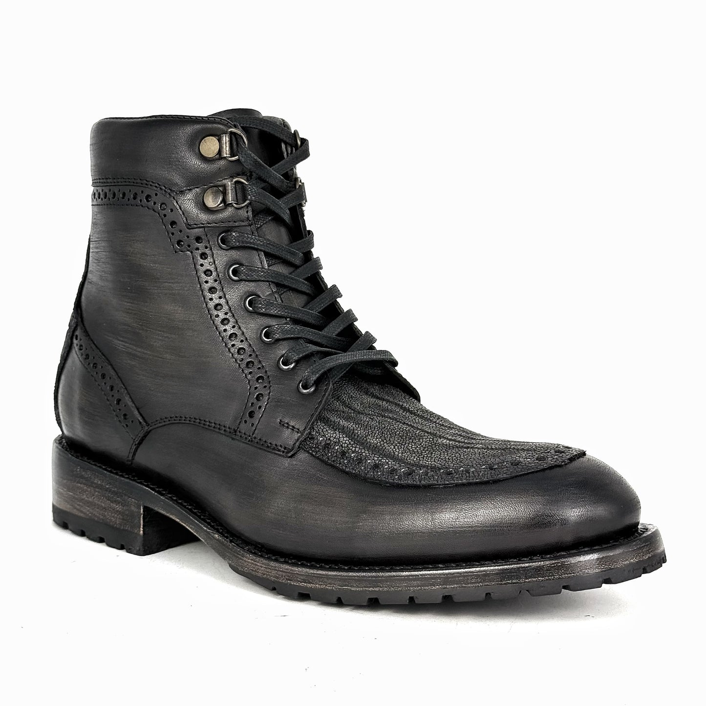 CARLO BROWN PITON BOOTS