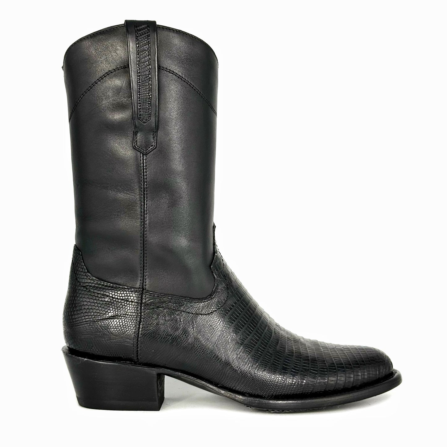 EMMA HIGH BLACK LIZARD OVAL