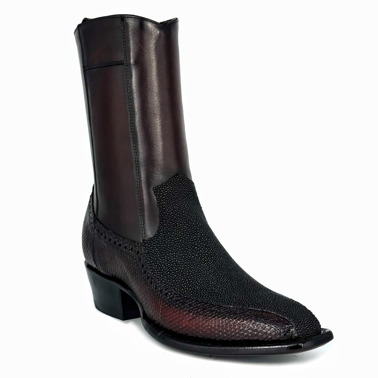 VINO FLORETA LIZARD Y MANTARRAYA SIN DIAMANTE BOOTS FRANCESA