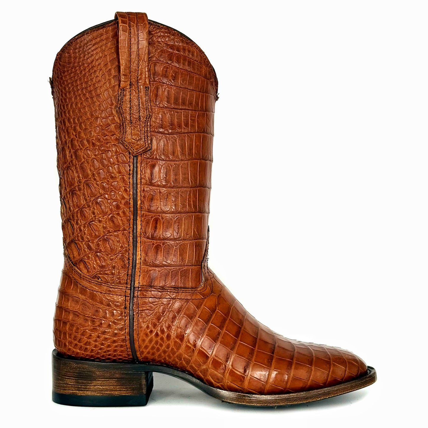 EDGAR BROWN CROCODILE BOOTS