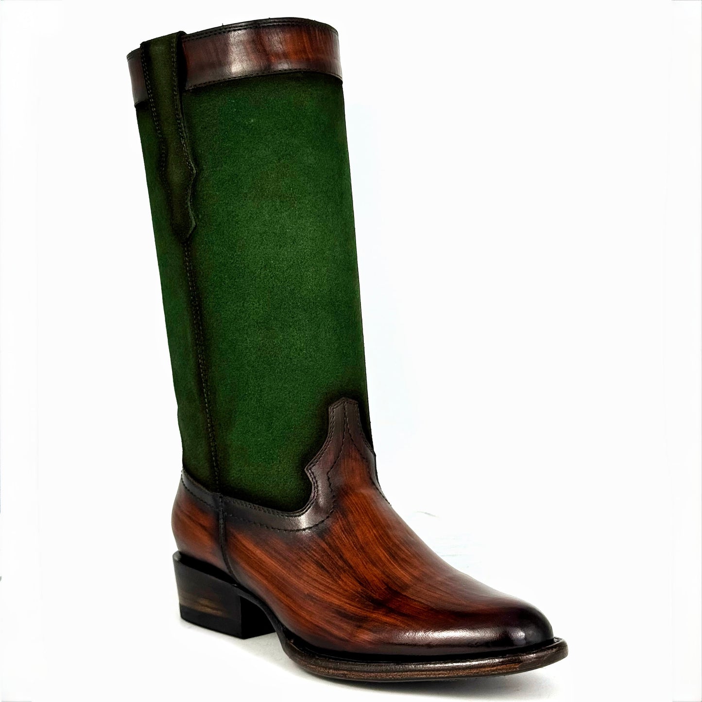 CARLO BROWN PITON BOOTS