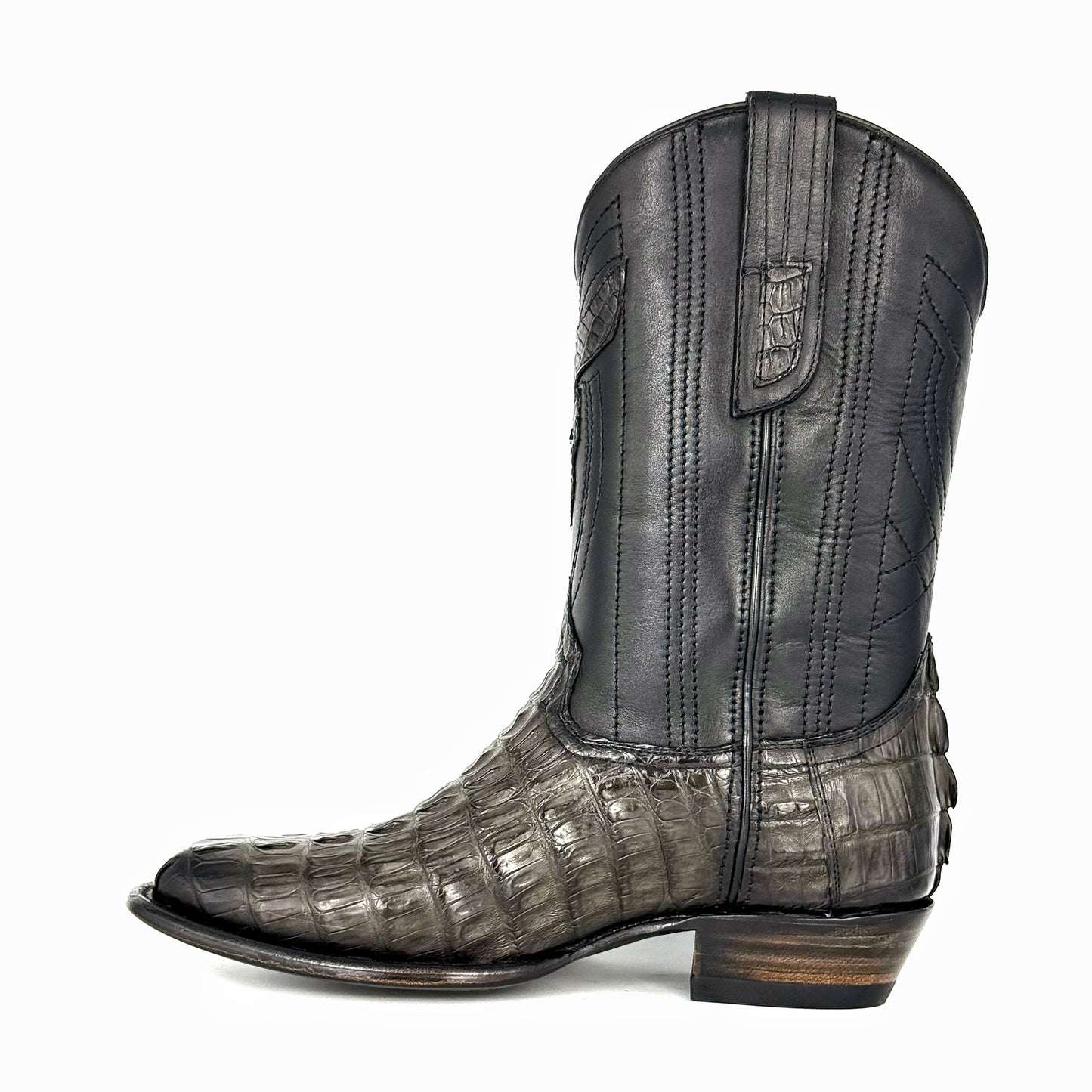 COWBOY GREY COLA DE COCODRILO BOOTS OVAL