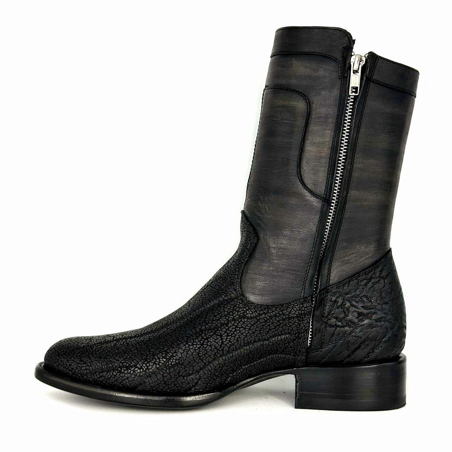 CHRISTIAN ELEFANTE BLACK BOOTS OVAL